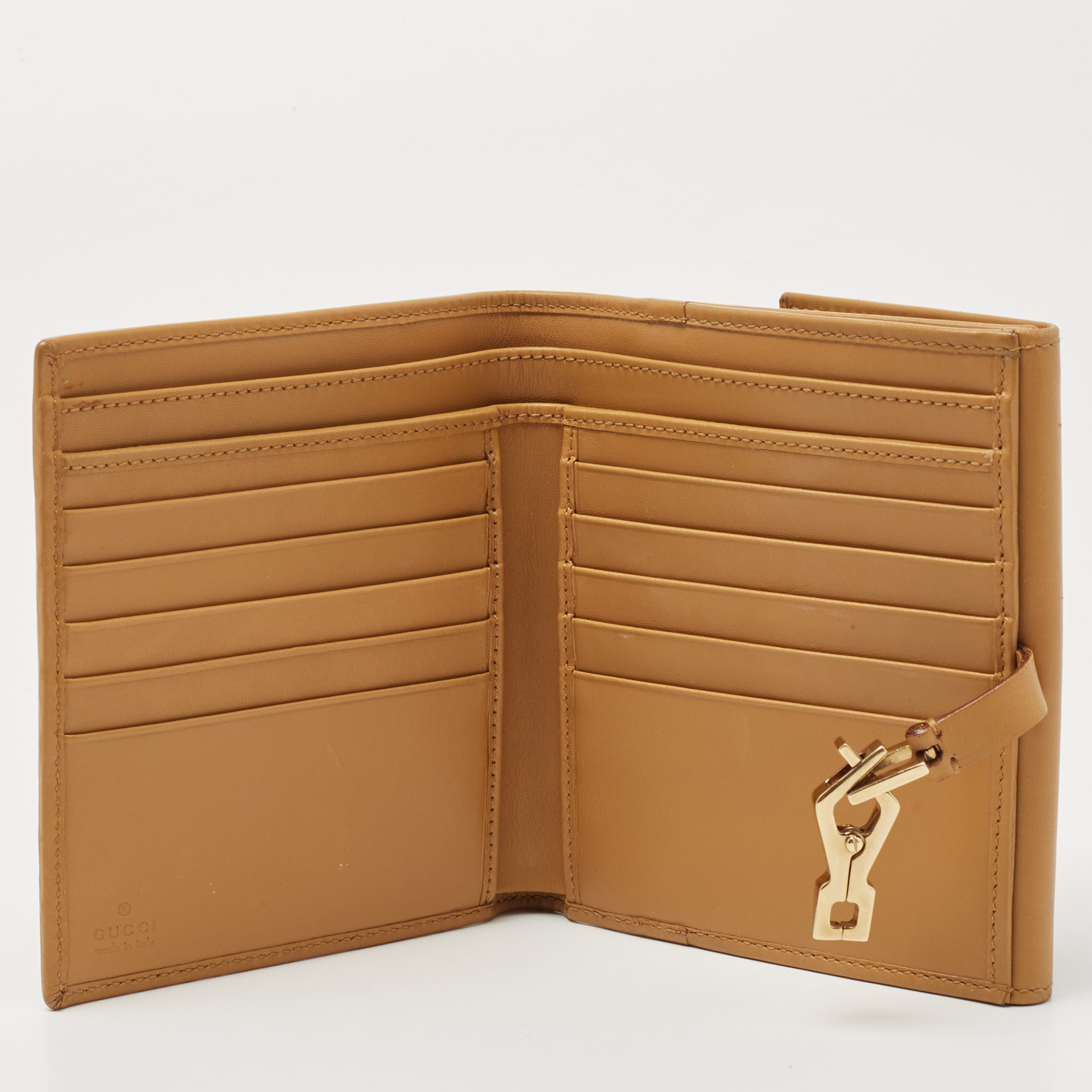 

Gucci Tan Leather and Suede Jackie French Wallet