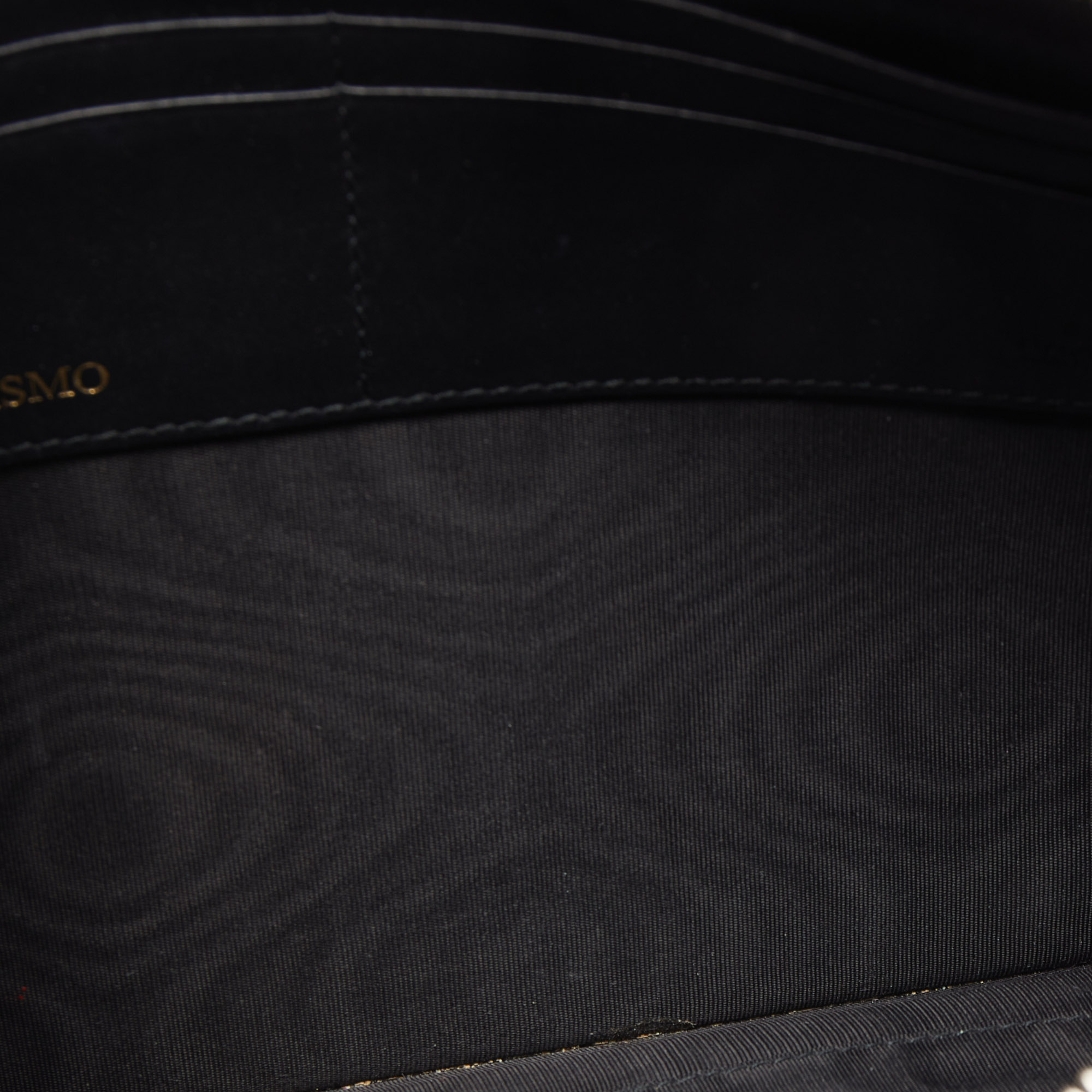 Gucci Black/Gold Leather 'Guccy' Zip Wristlet Clutch