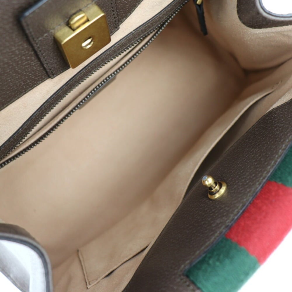 Gucci Brown Leather Butterfly Medium Linea Totem Tote Bag