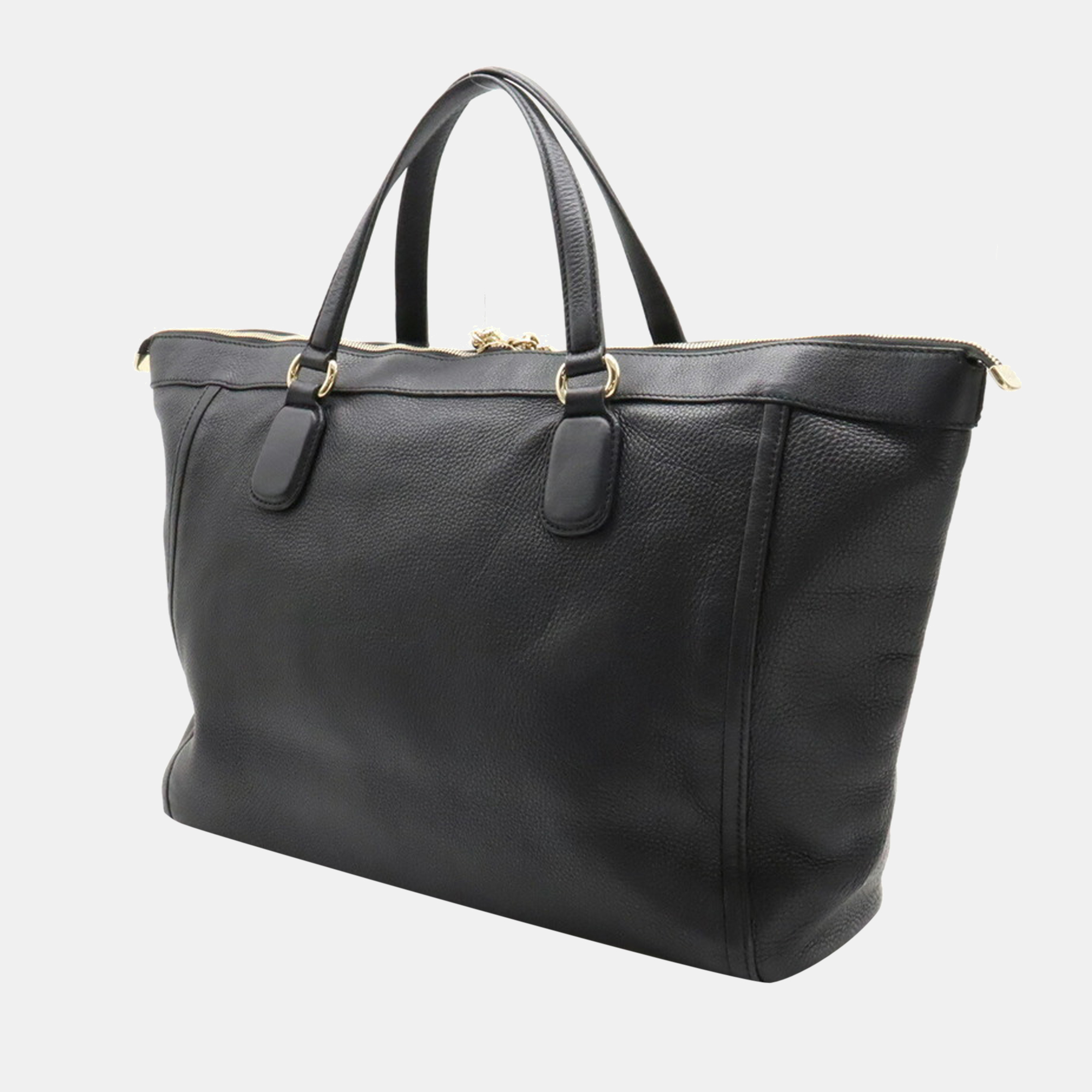 

Gucci Black Leather Soho Cellarius Tote Bag