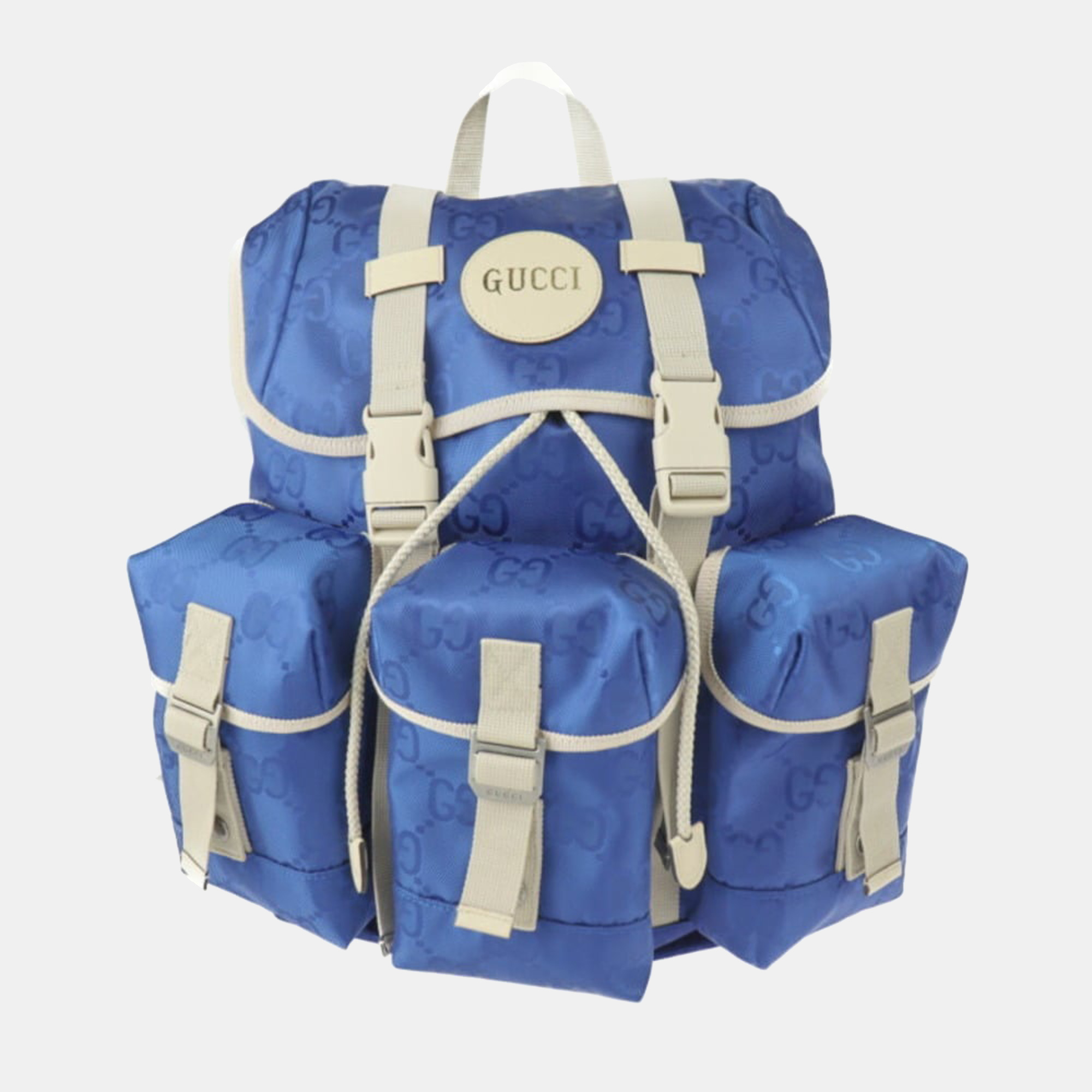 Gucci blue nylon gg off the grid backpack