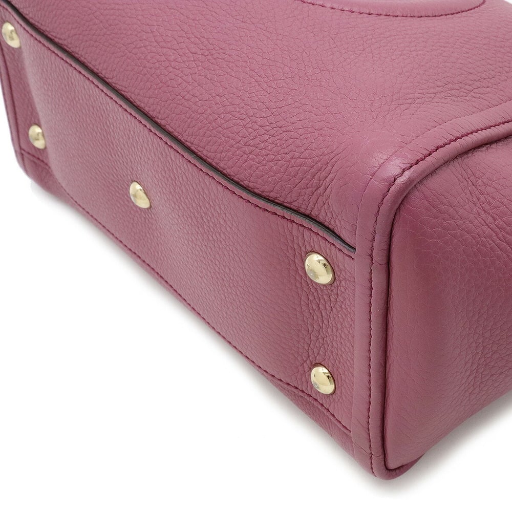Gucci Purple Leather Small Soho Tote Bag
