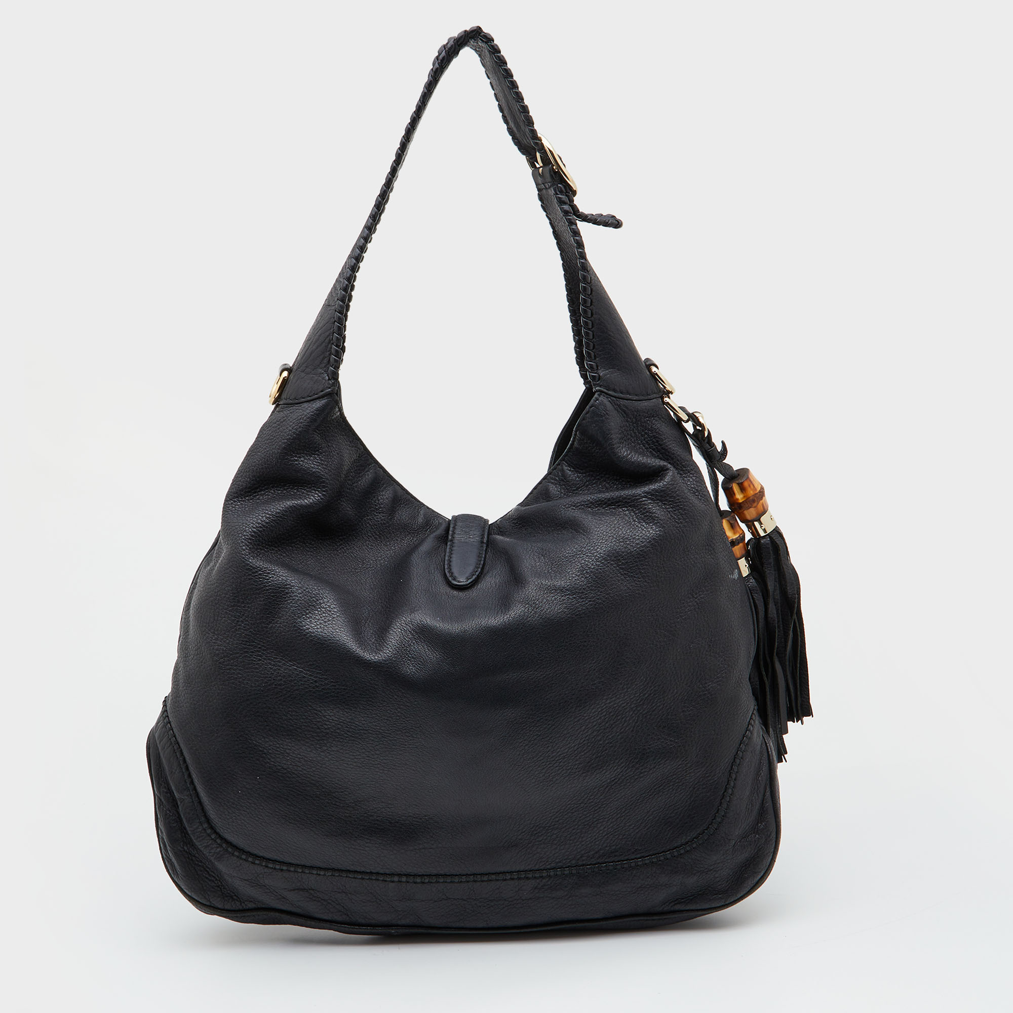 Gucci Black Leather New Jackie Hobo