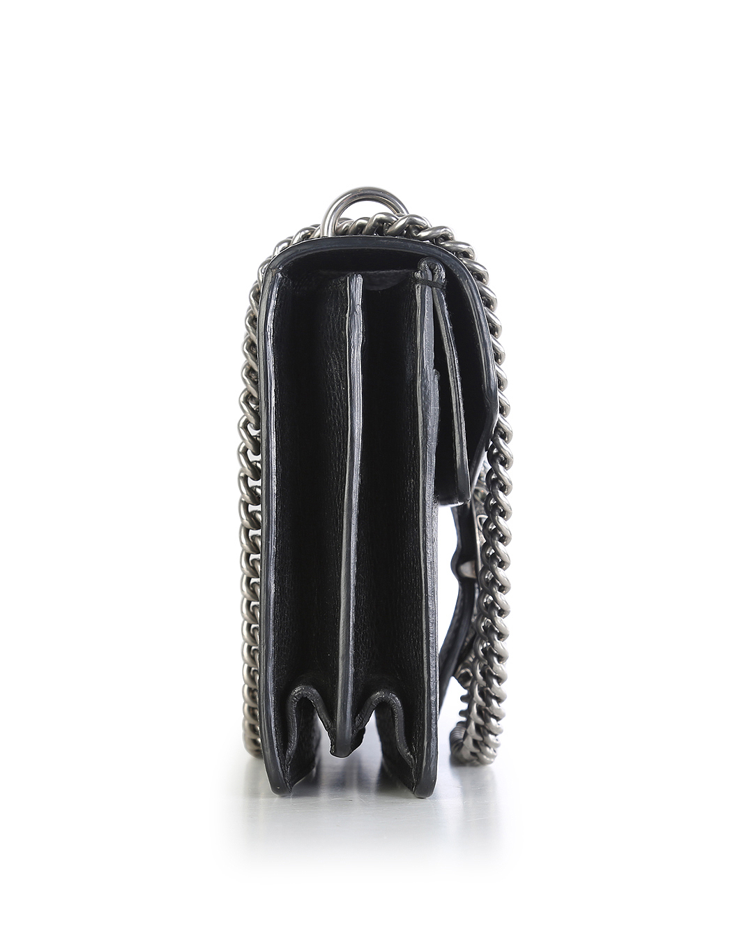 Gucci Black Pebbled Calfskin Leather Small Dionysus Shoulder Bag