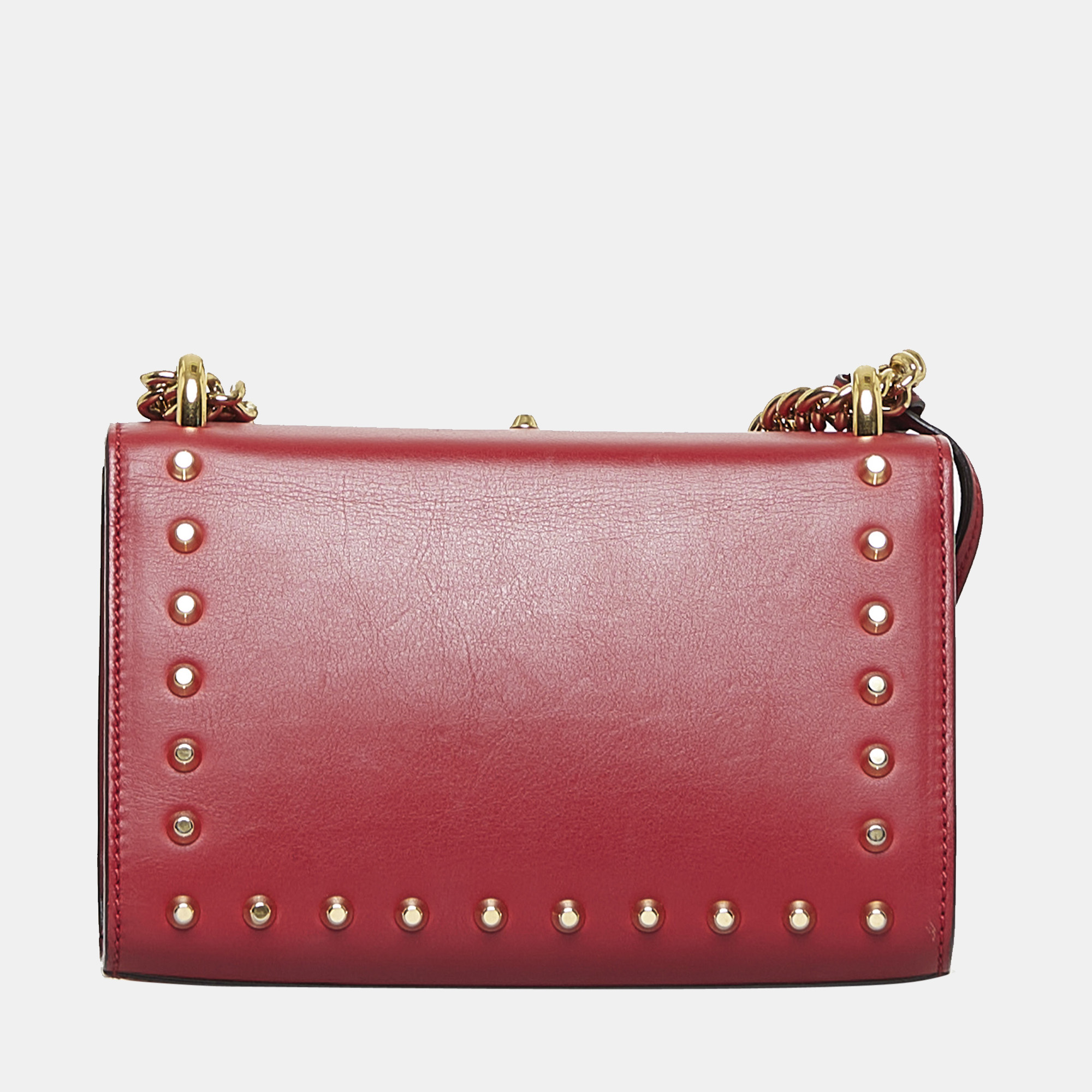 Gucci Red Pearl Studded Padlock