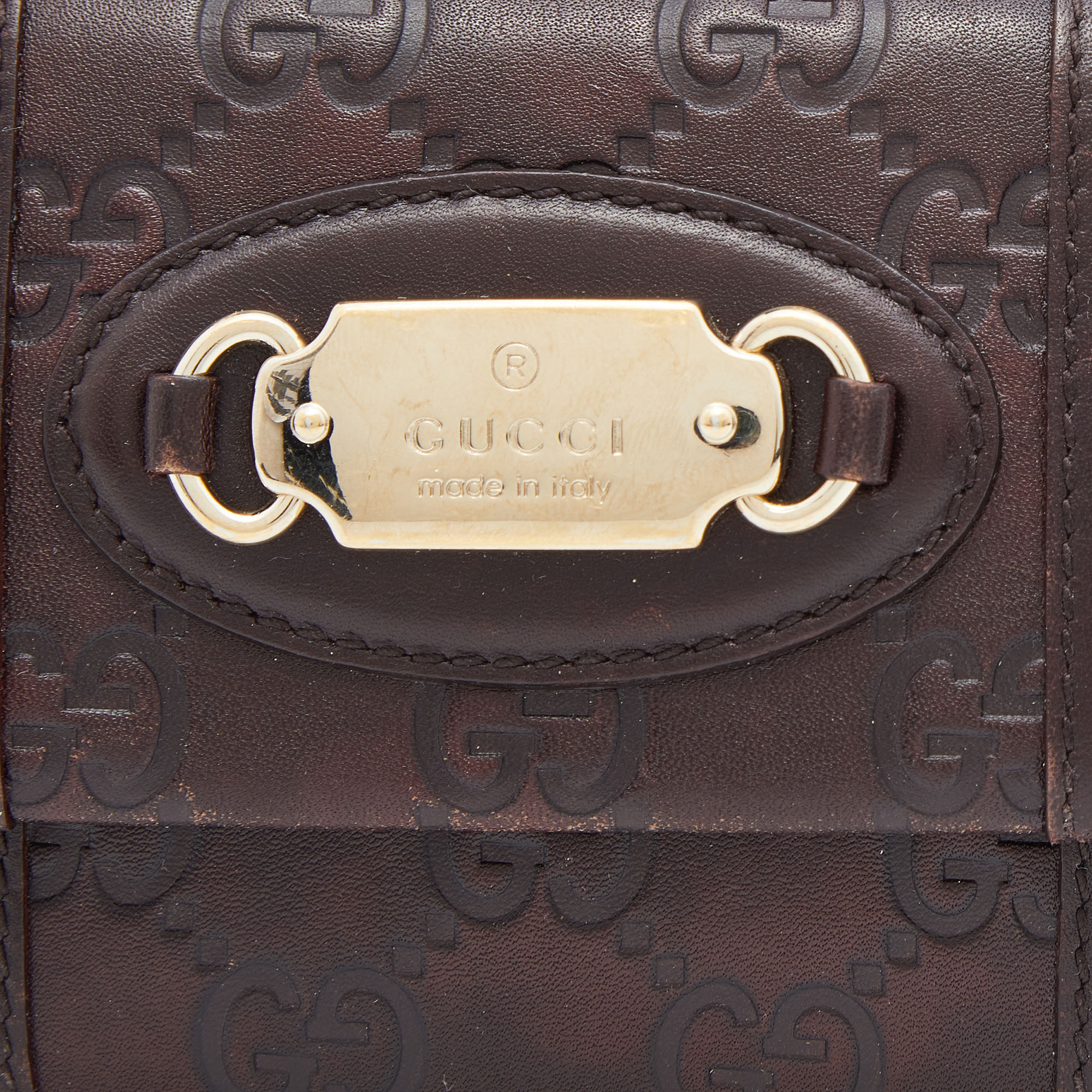 Gucci Brown Guccissima Leather French Wallet