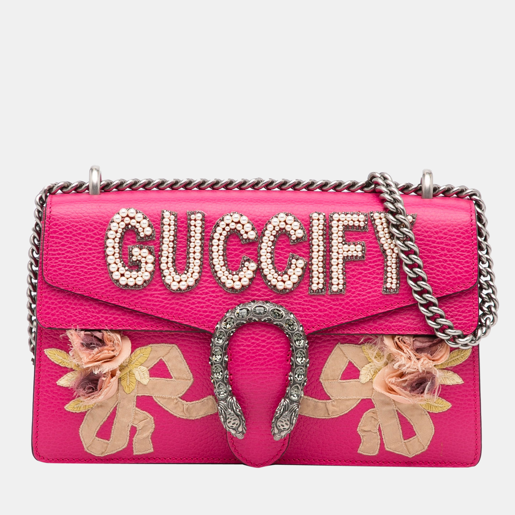 Gucci Pink Small Guccify Dionysus Shoulder Bag