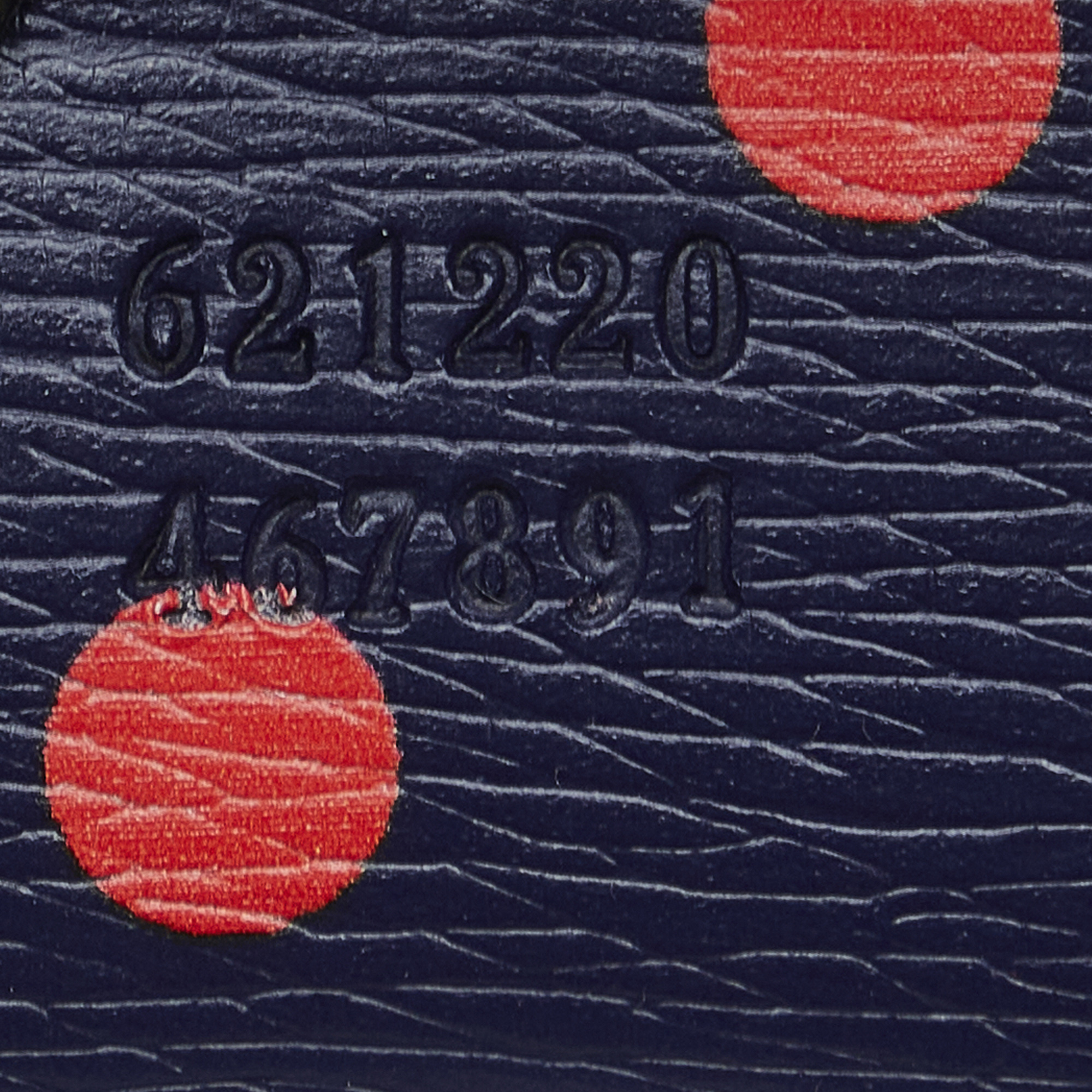 Gucci Navy Blue/Red Horsebit 1955 Polka Dot Satchel