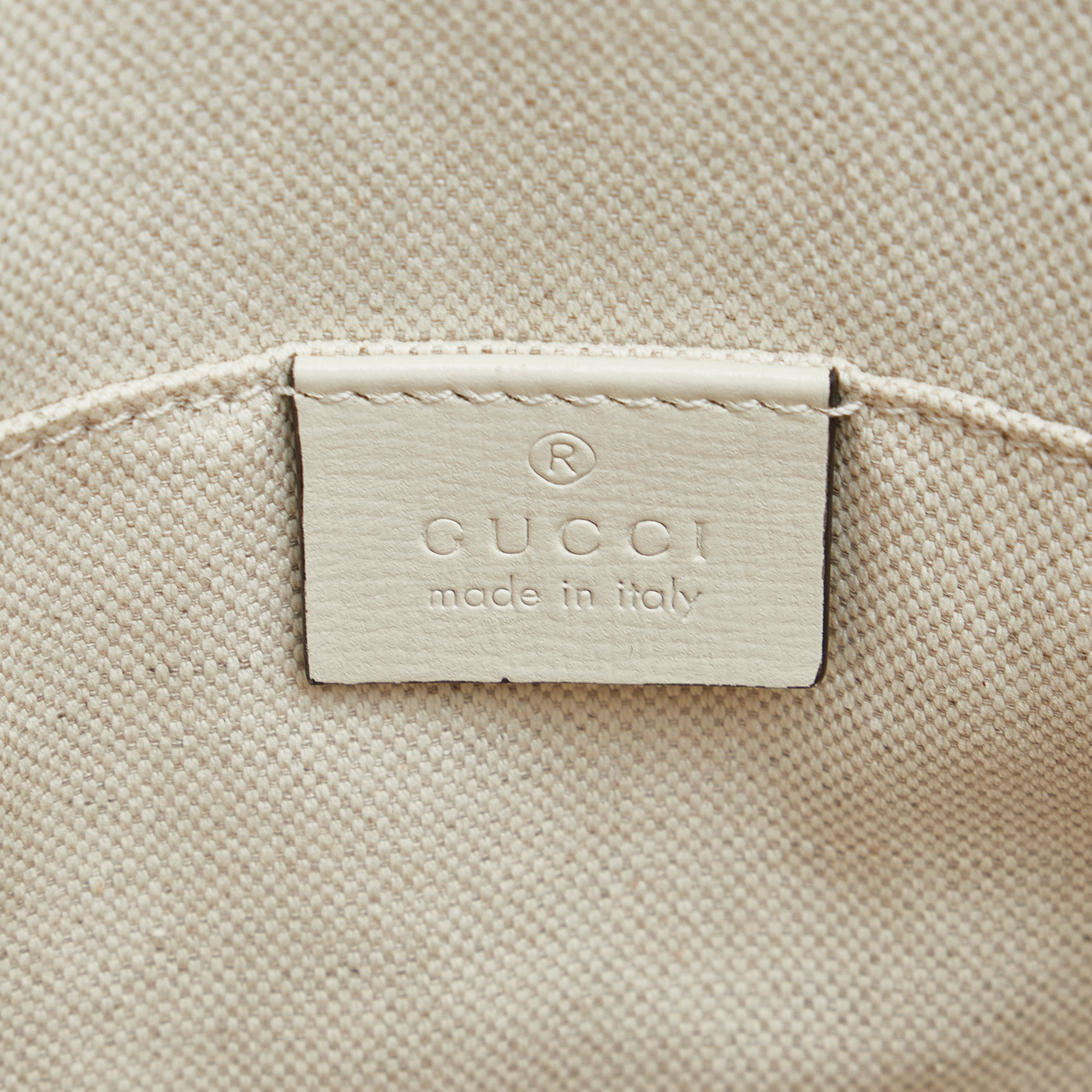 Gucci Brown/White GG Supreme Mini Horsebit 1955 Satchel