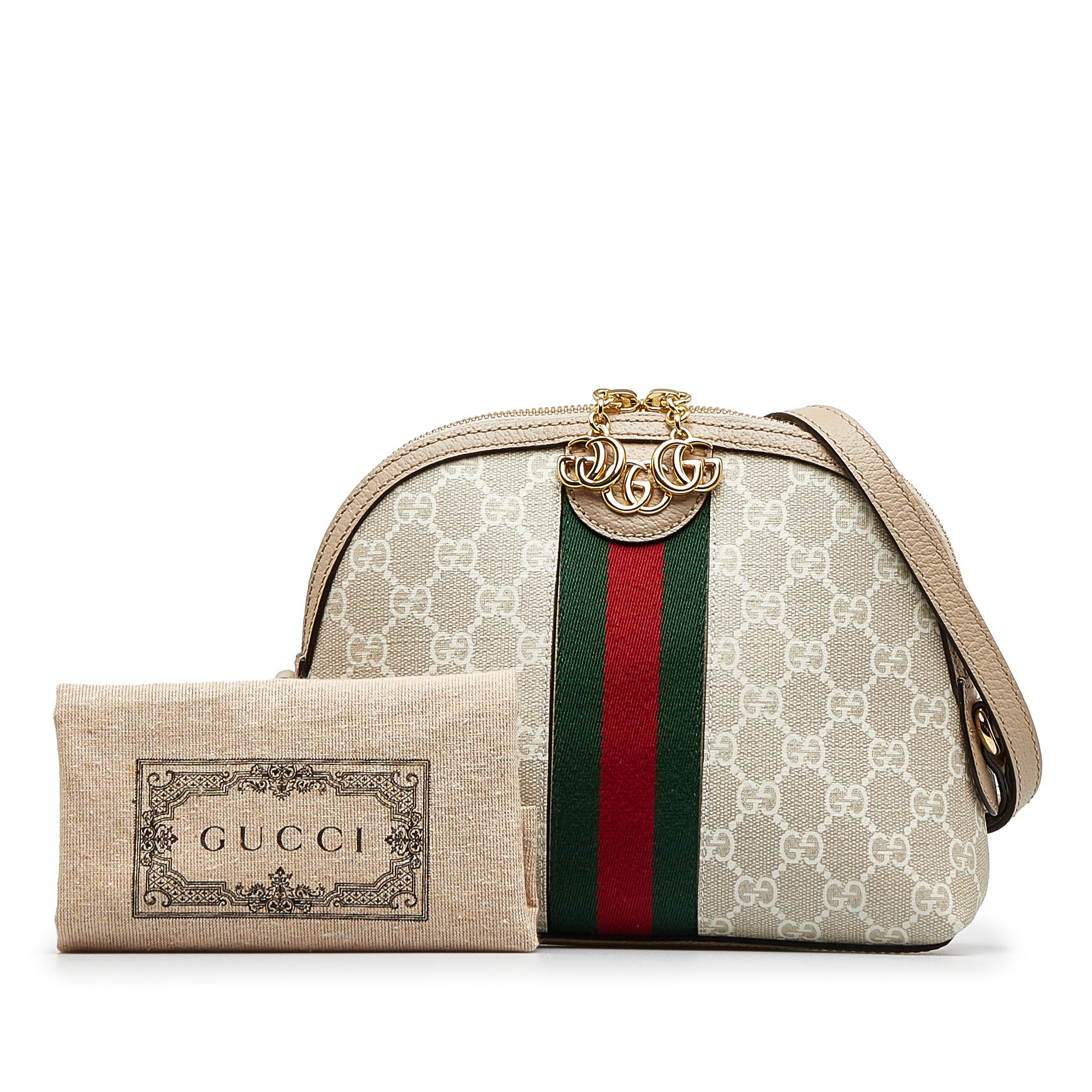 Gucci Beige Small GG Supreme Ophidia Crossbody Bag