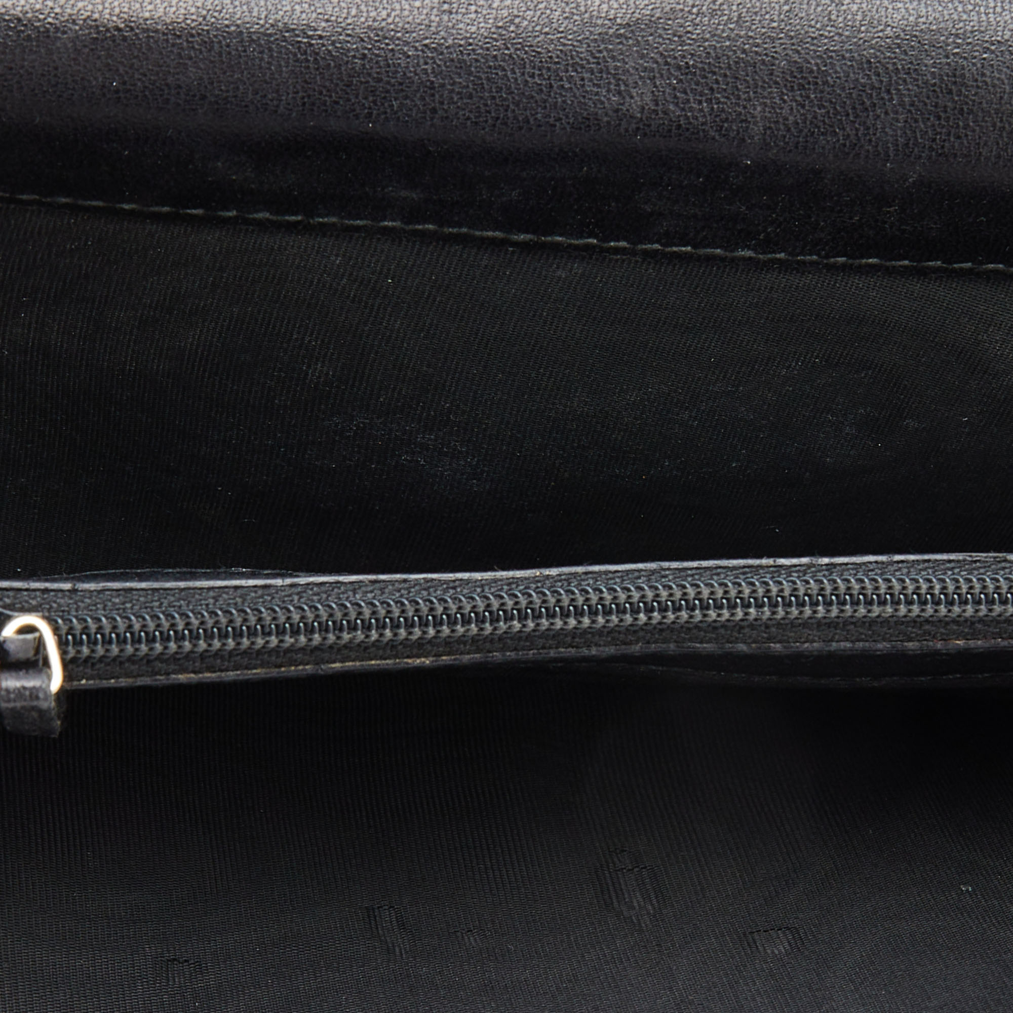 Gucci Black Guccissima Leather Zip Around Continental Wallet
