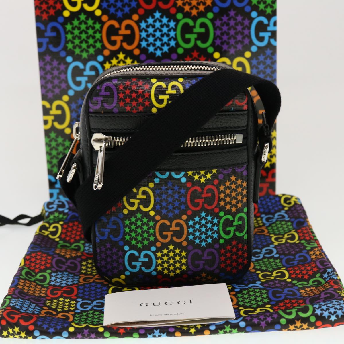 Gucci Multicolor GG Psychedelic Messenger Bag