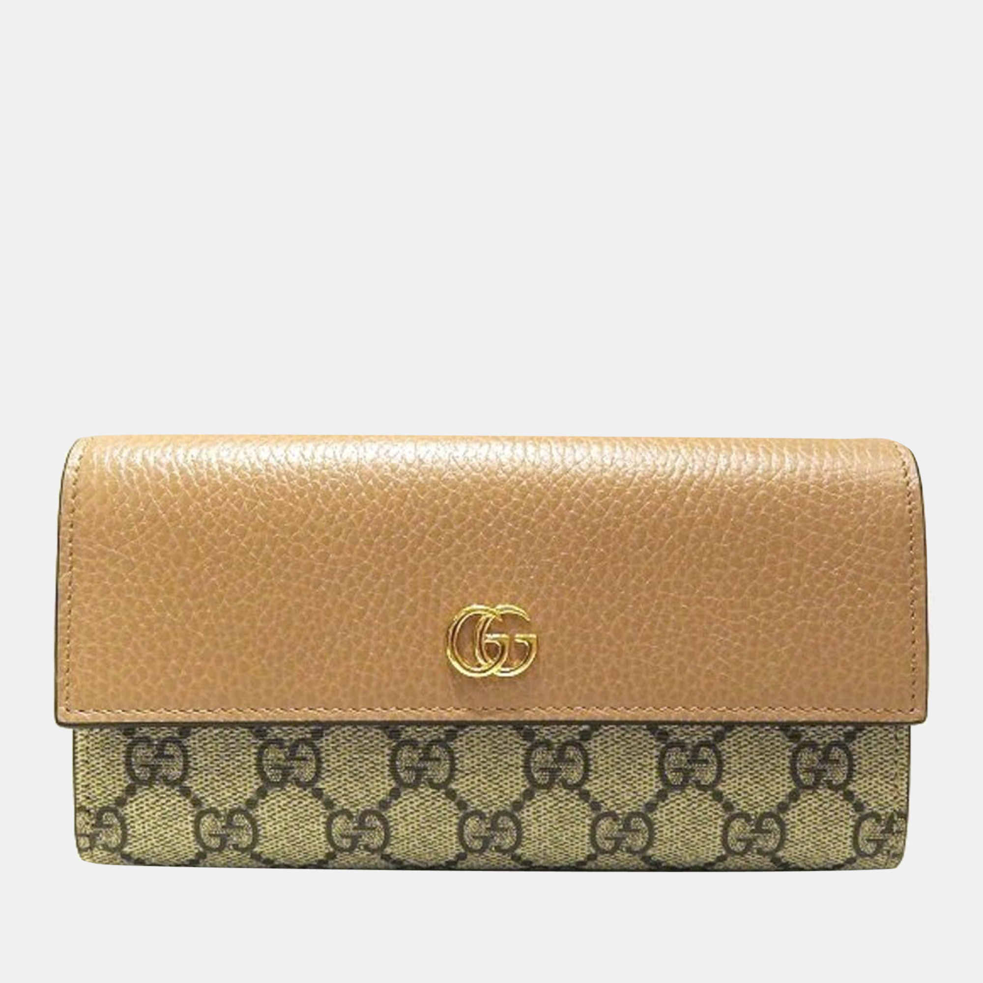 Gucci Black Canvas GG Marmont GG Supreme Continental Wallet