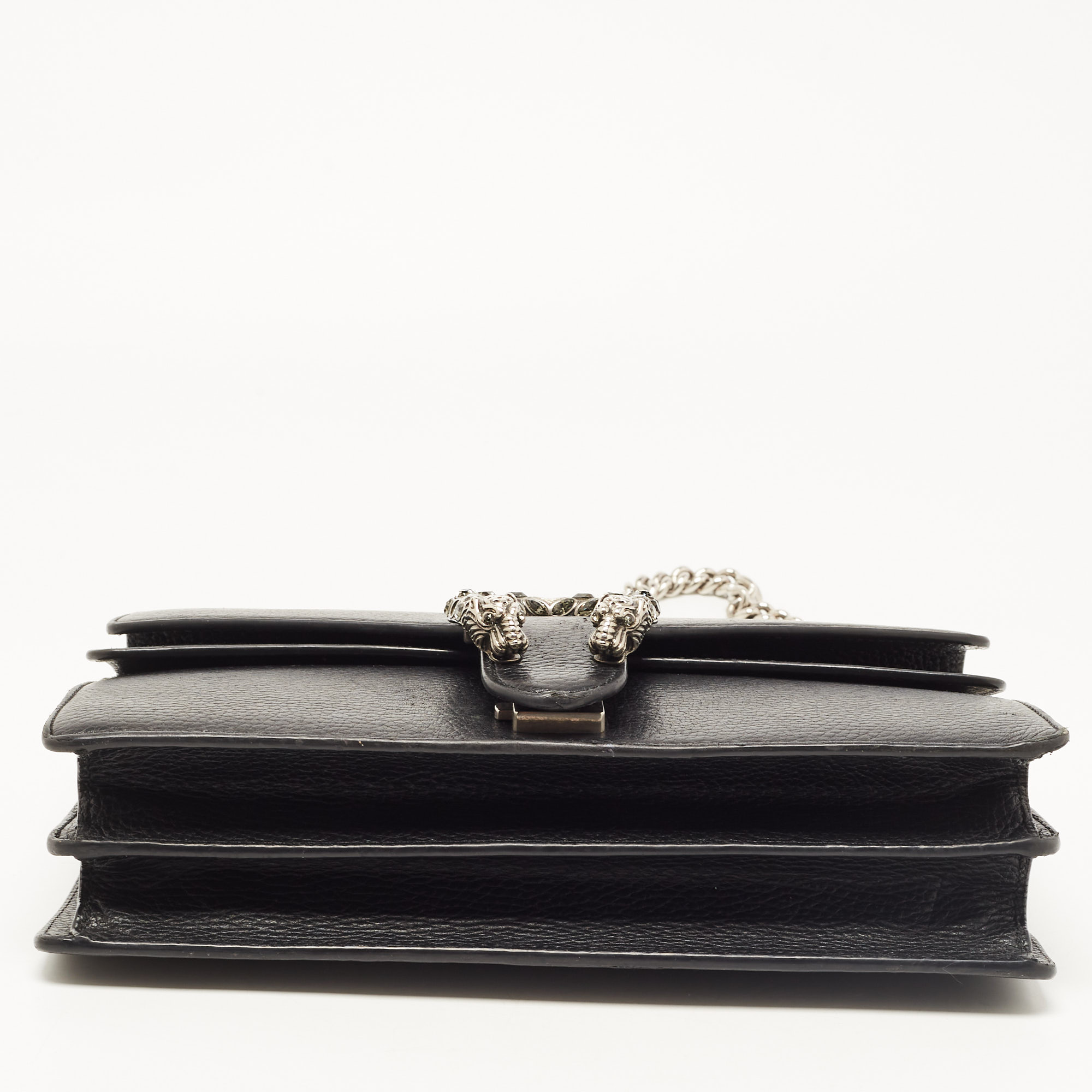 Gucci Black Leather Small Dionysus Shoulder Bag