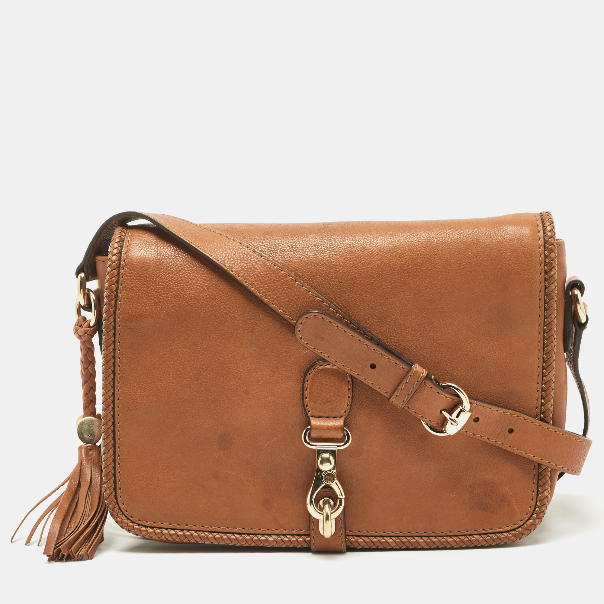 Gucci Brown Leather Medium Marrakech Shoulder Bag