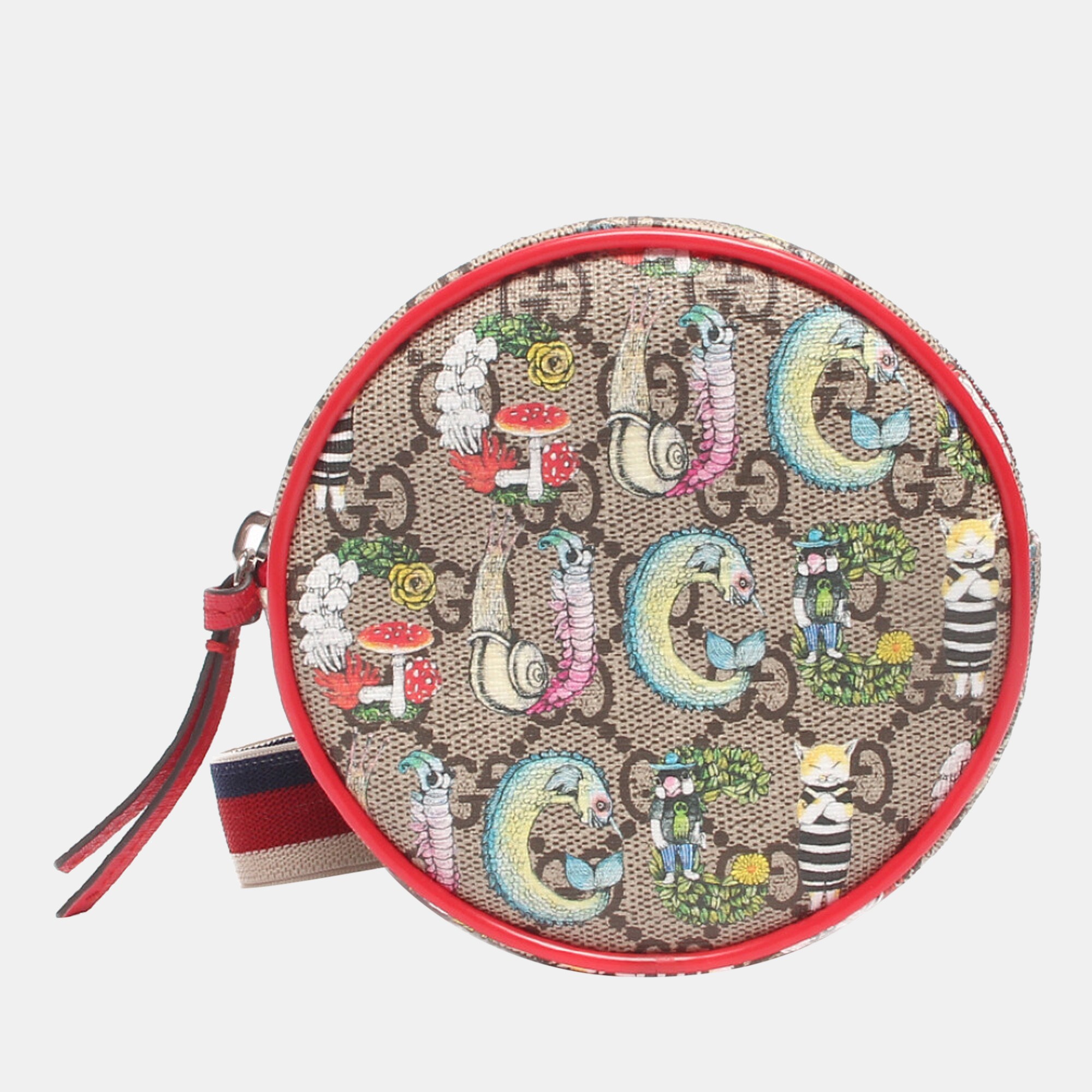 Gucci Beige Canvas GG Children's Round Belt Bag