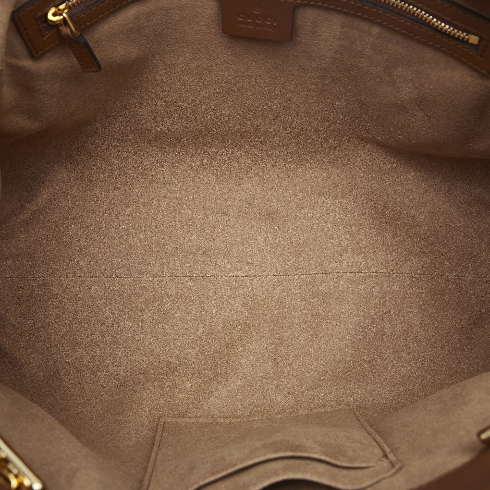 Gucci Beige/Brown Medium GG Supreme Padlock Tote Bag
