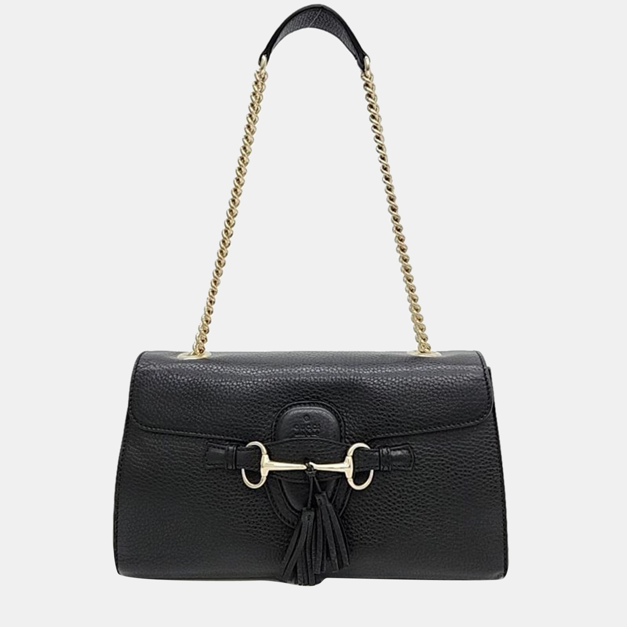 Gucci Black Leather Emily Shoulder Bag