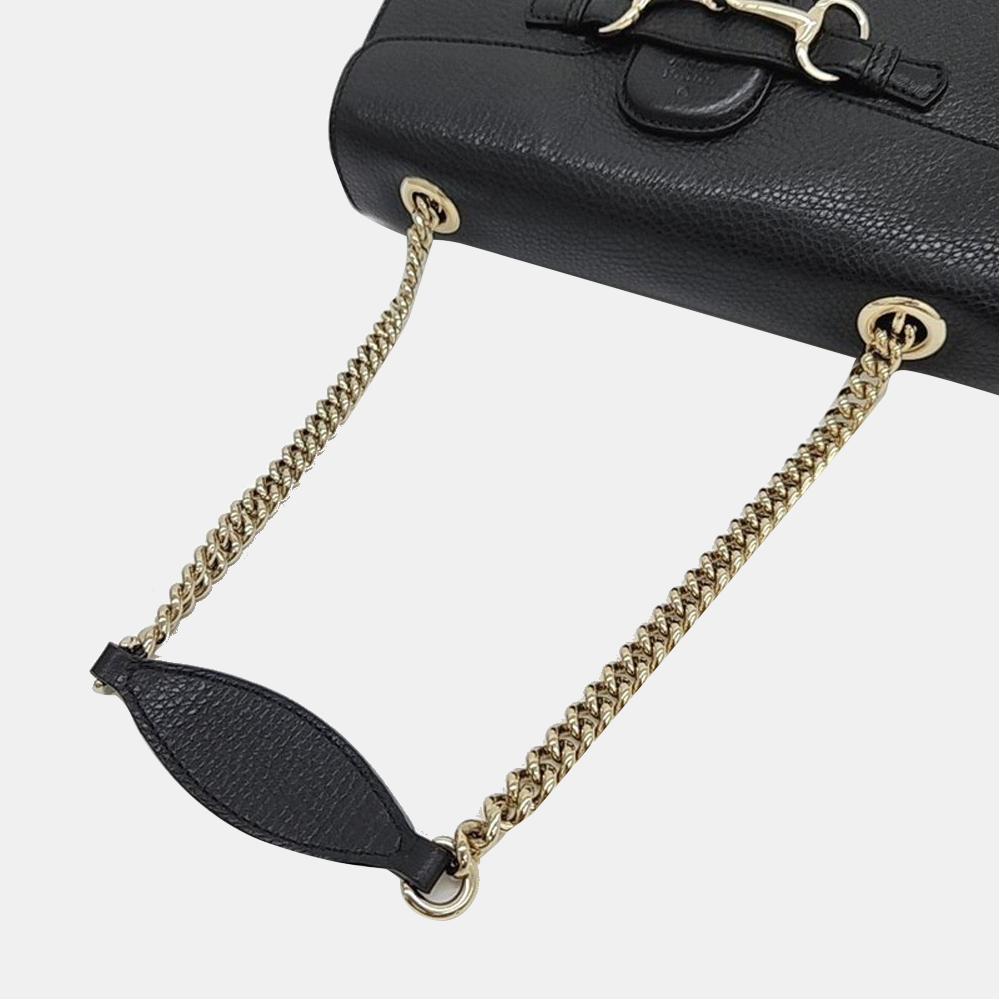 Gucci Black Leather Emily Shoulder Bag