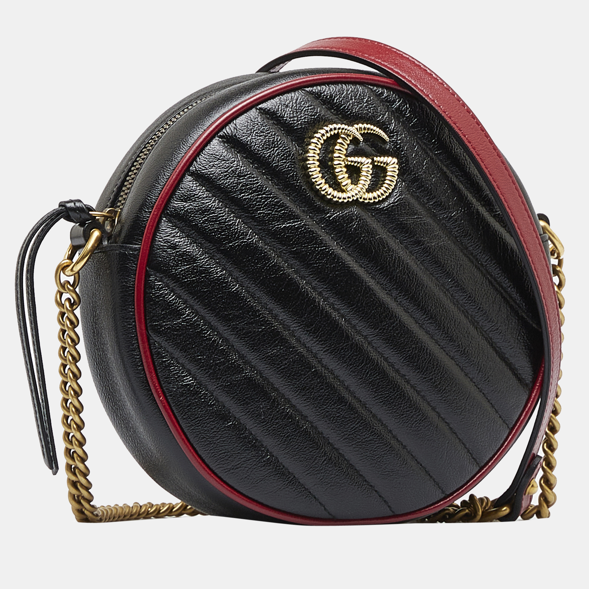 Gucci Black,Red Mini Torchon GG Marmont Round Crossbody Bag
Gucci Black,Red Mini Torchon GG Marmont Round Crossbody Bag