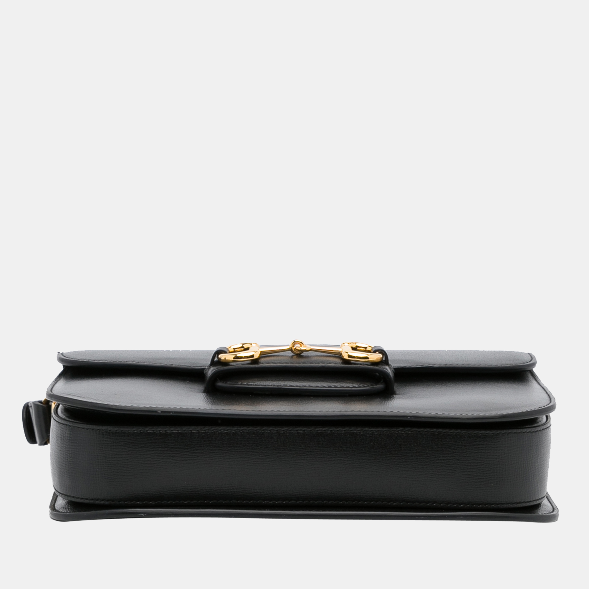 Gucci Black 1955 Horsebit Shoulder Bag
