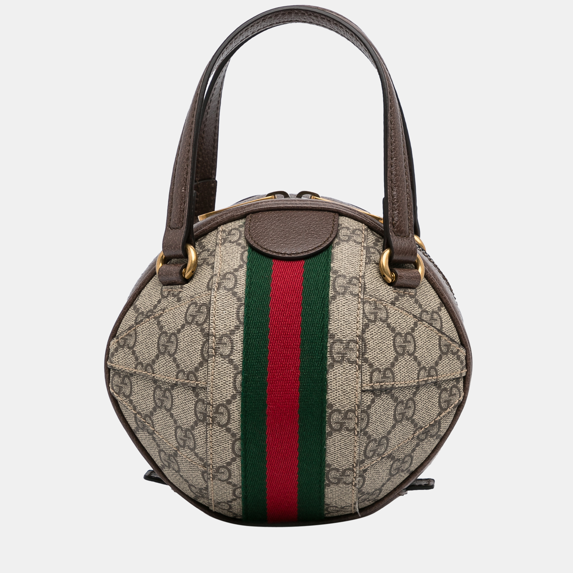 Gucci Beige/Brown Mini GG Supreme Ophidia Basketball Bag