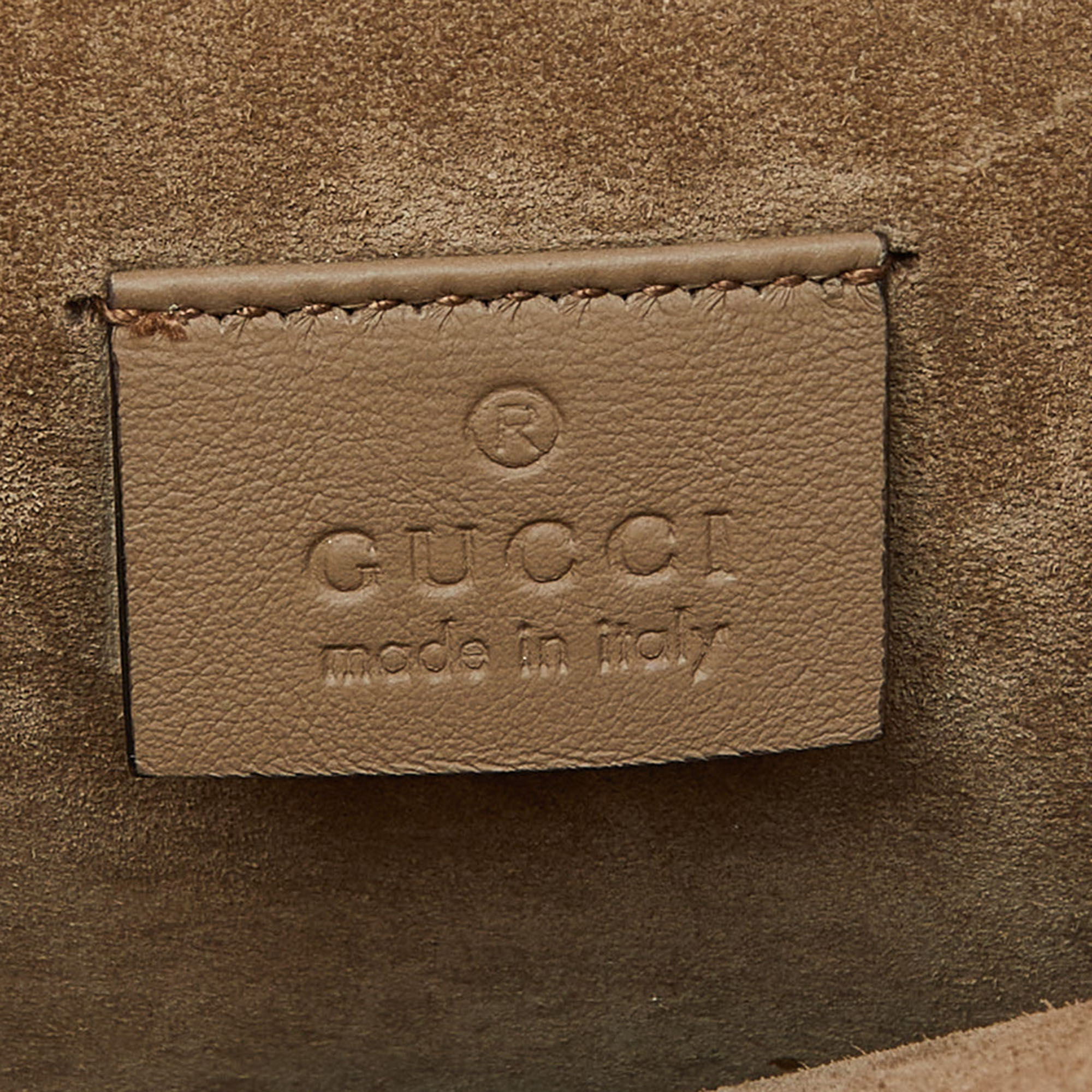 Gucci Beige GG Supreme Canvas And Suede Mini Dionysus Shoulder Bag