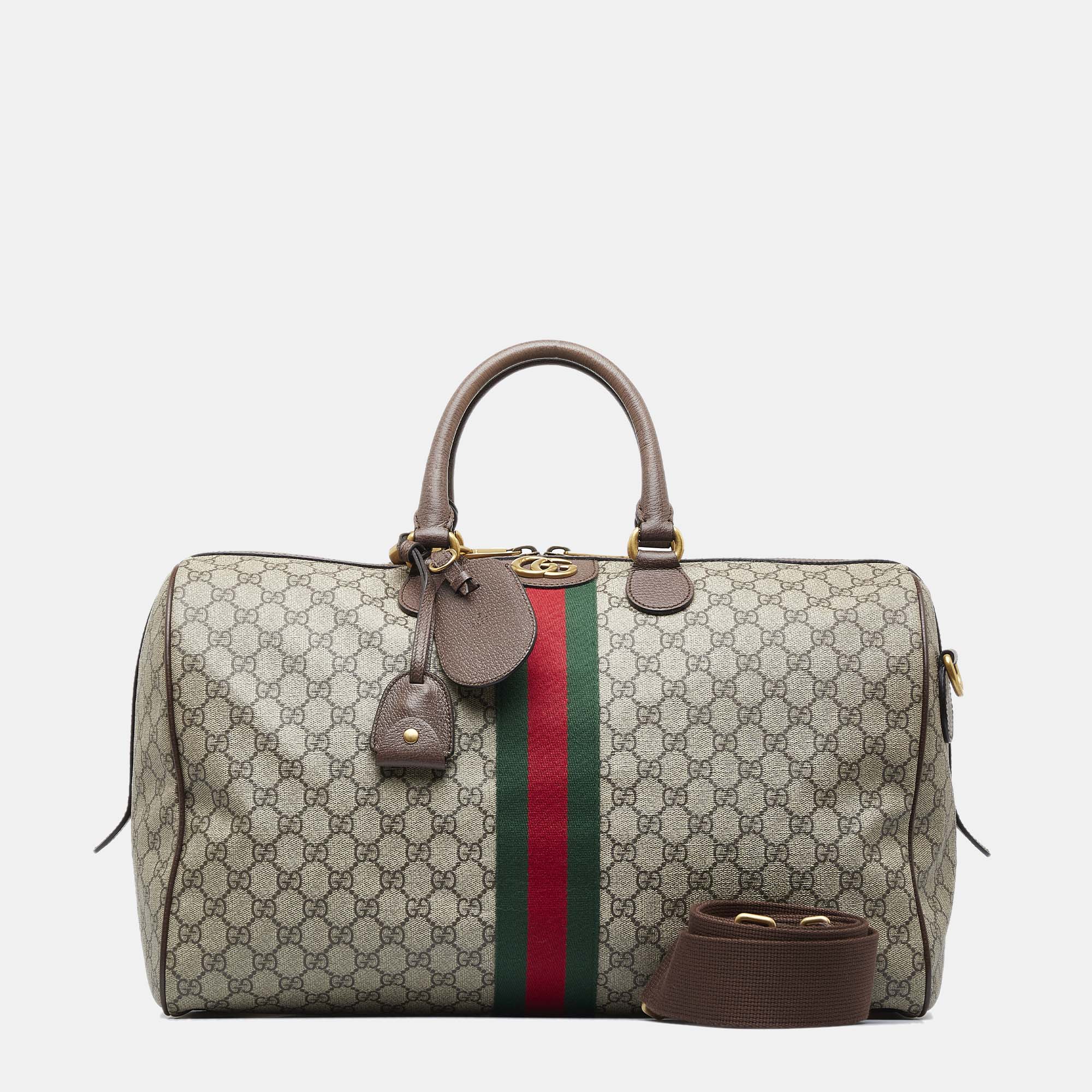 Gucci GG Supreme Ophidia Boston Bag
