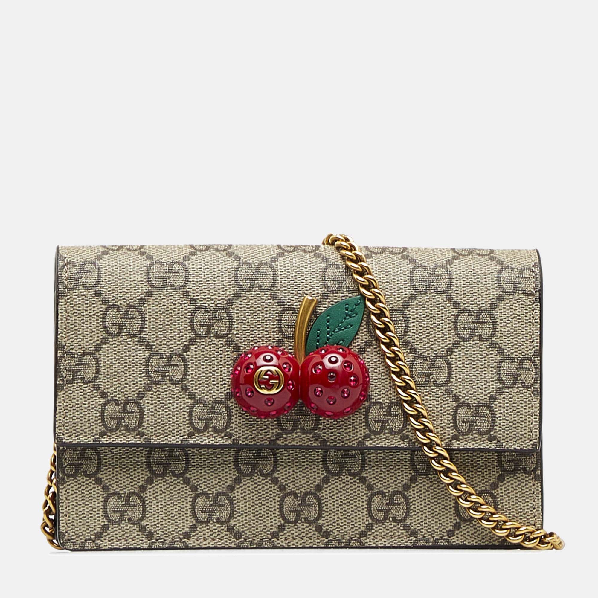 Gucci GG Supreme Cherry Wallet On Chain