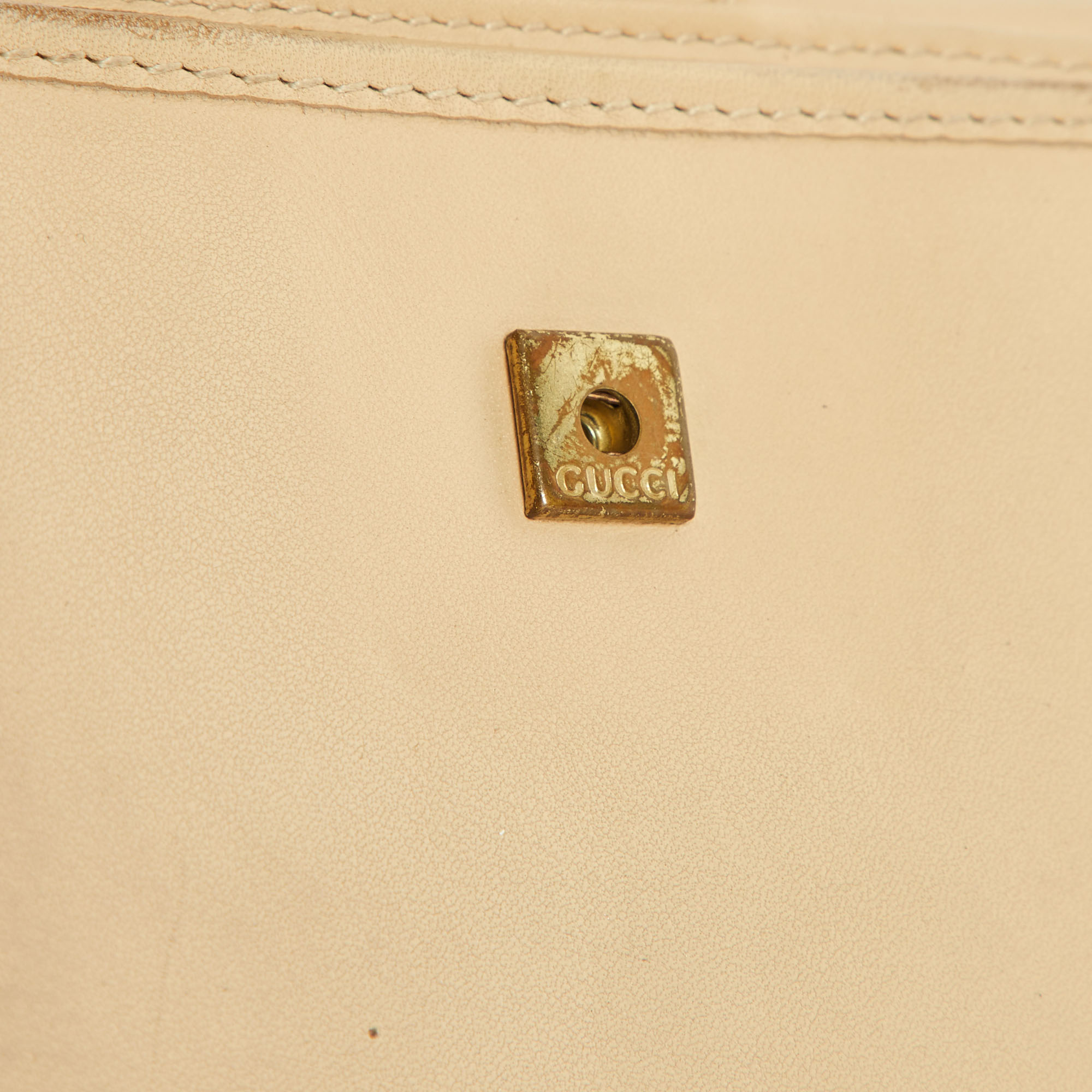 Gucci Cream Leather French Wallet