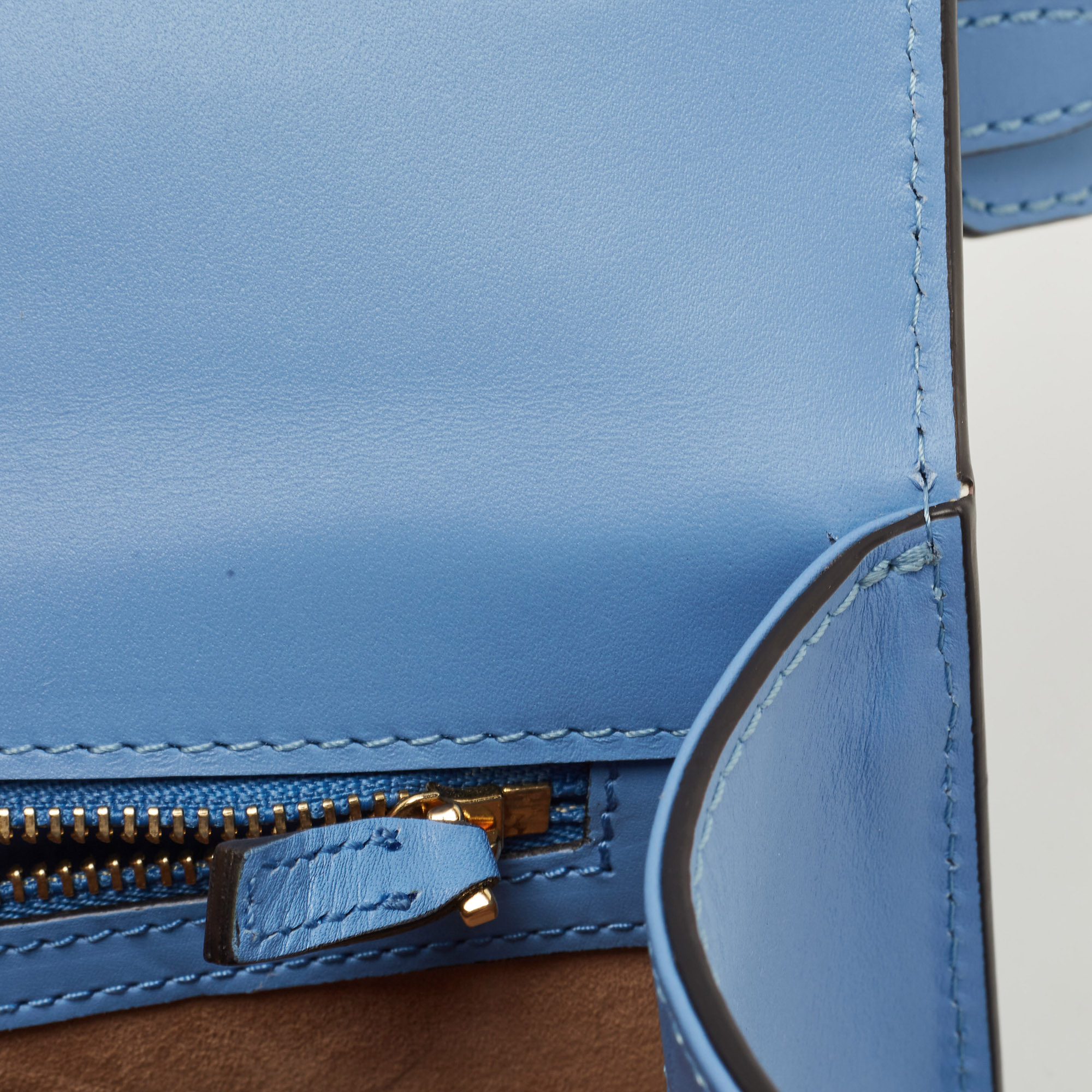 Gucci Blue Leather Small Web Sylvie Shoulder Bag