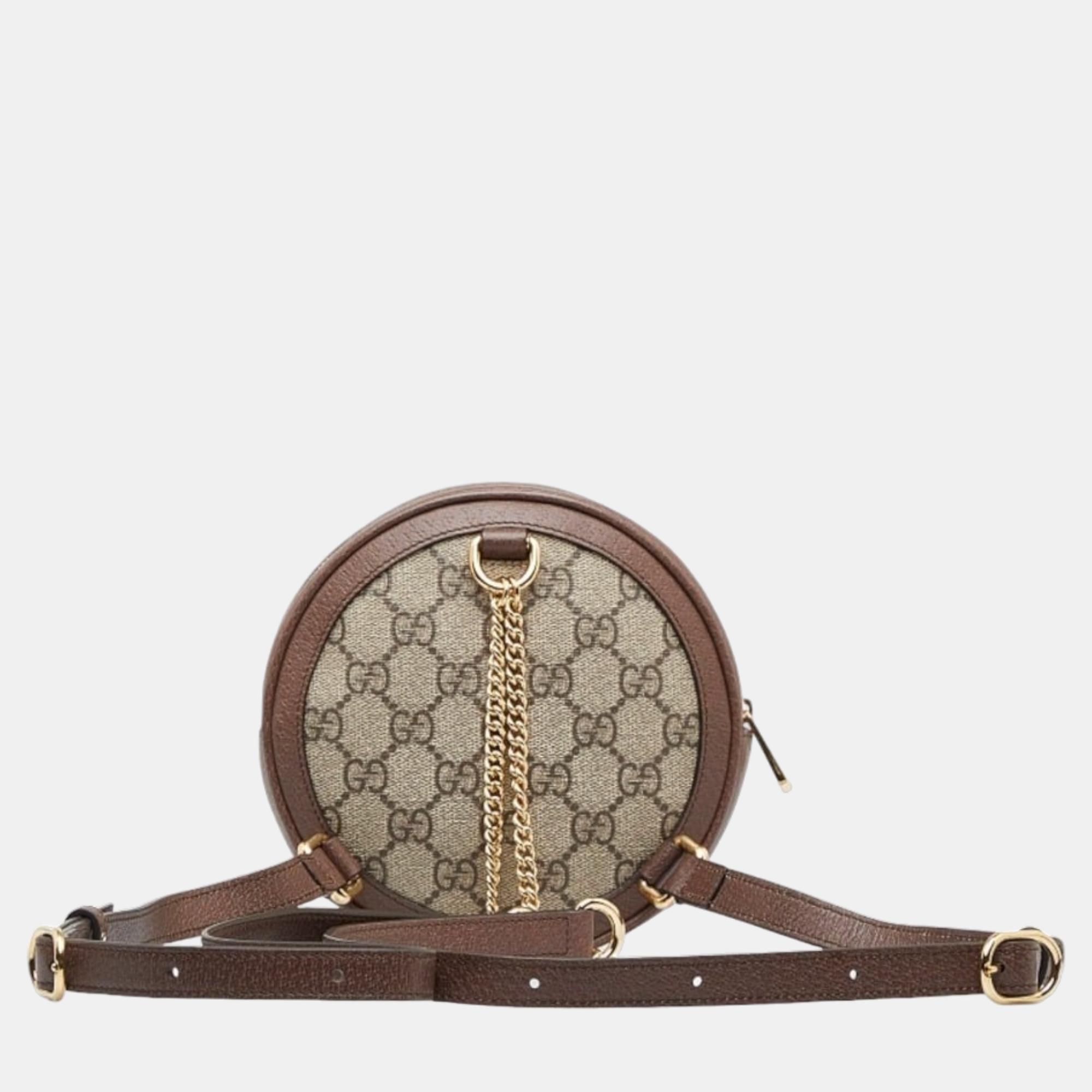 Gucci Beige GG Canvas Ophidia Backpack