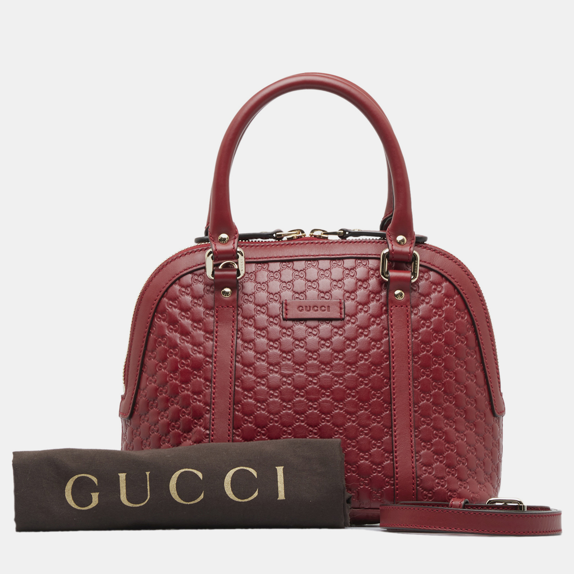 Gucci Red Microguccissima Dome Bag