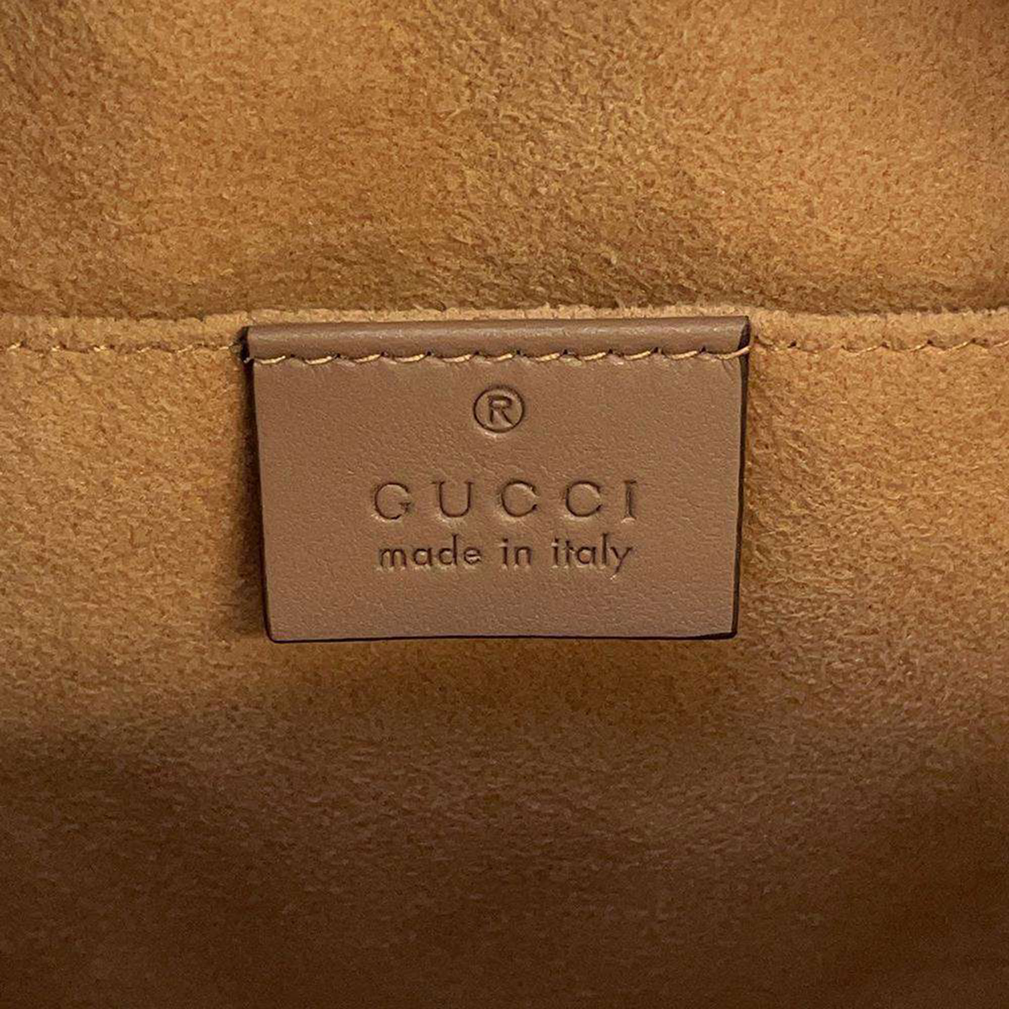 Gucci Beige Leather GG Marmont Backpack