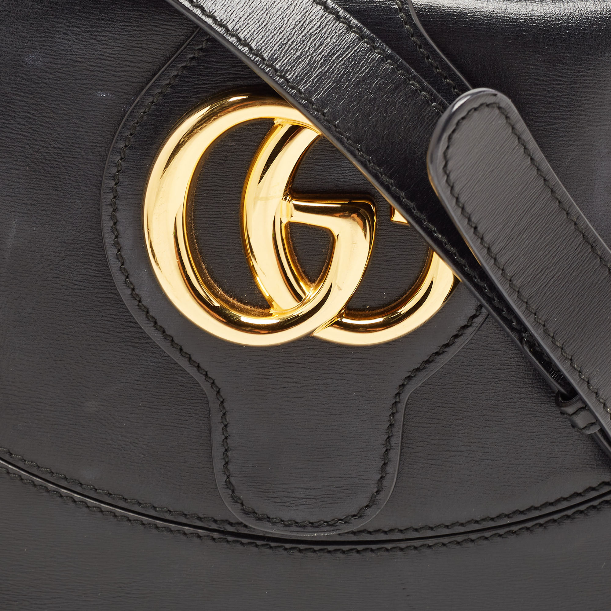 Gucci Black Leather Medium Arli Shoulder Bag