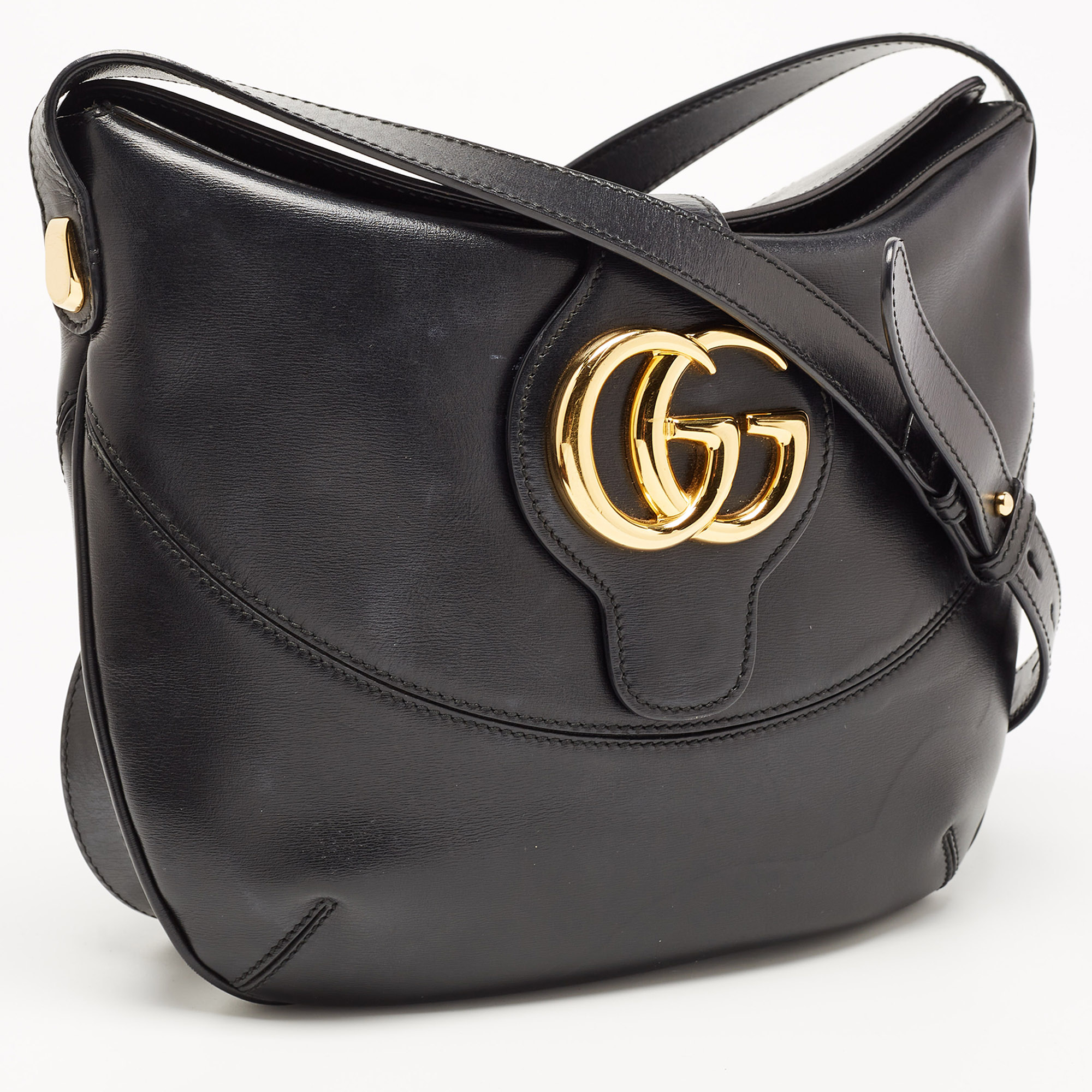 Gucci Black Leather Medium Arli Shoulder Bag