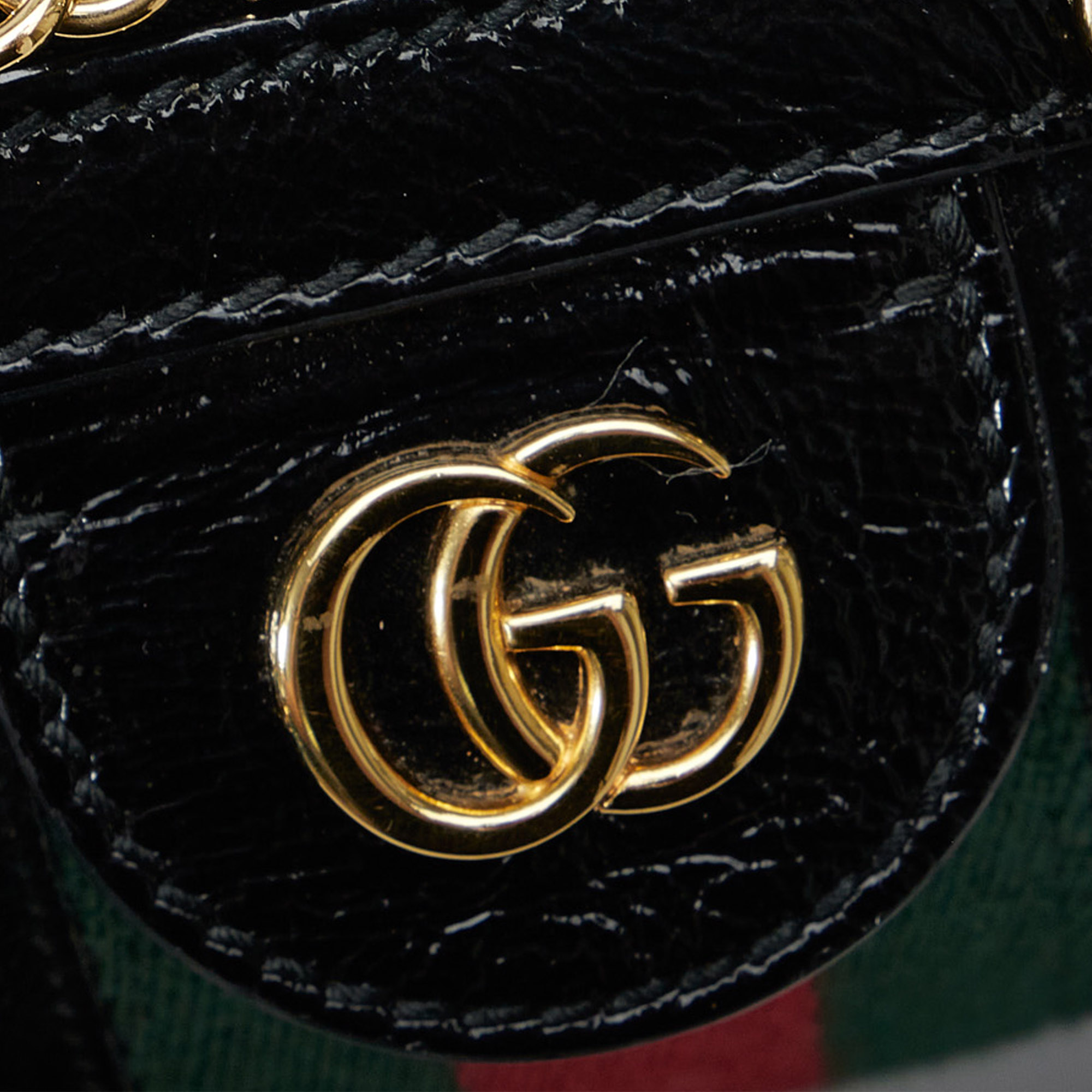 Gucci Black Leather Ophidia Suede Satchel