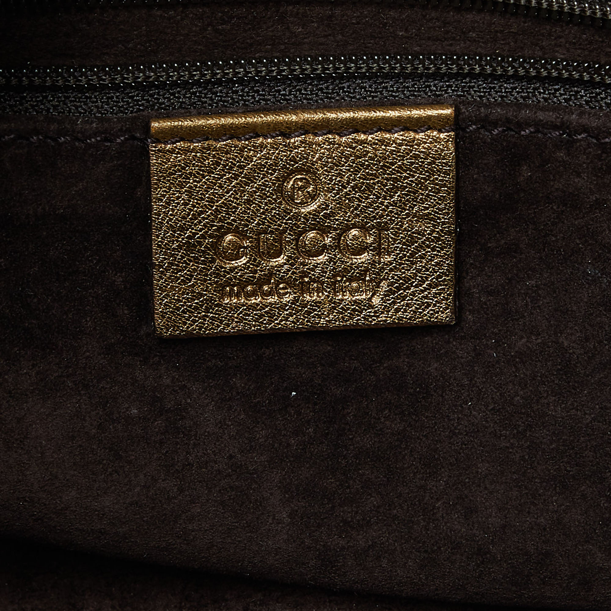 Gucci Gold/Brown Python And Leather Princy Boston Bag