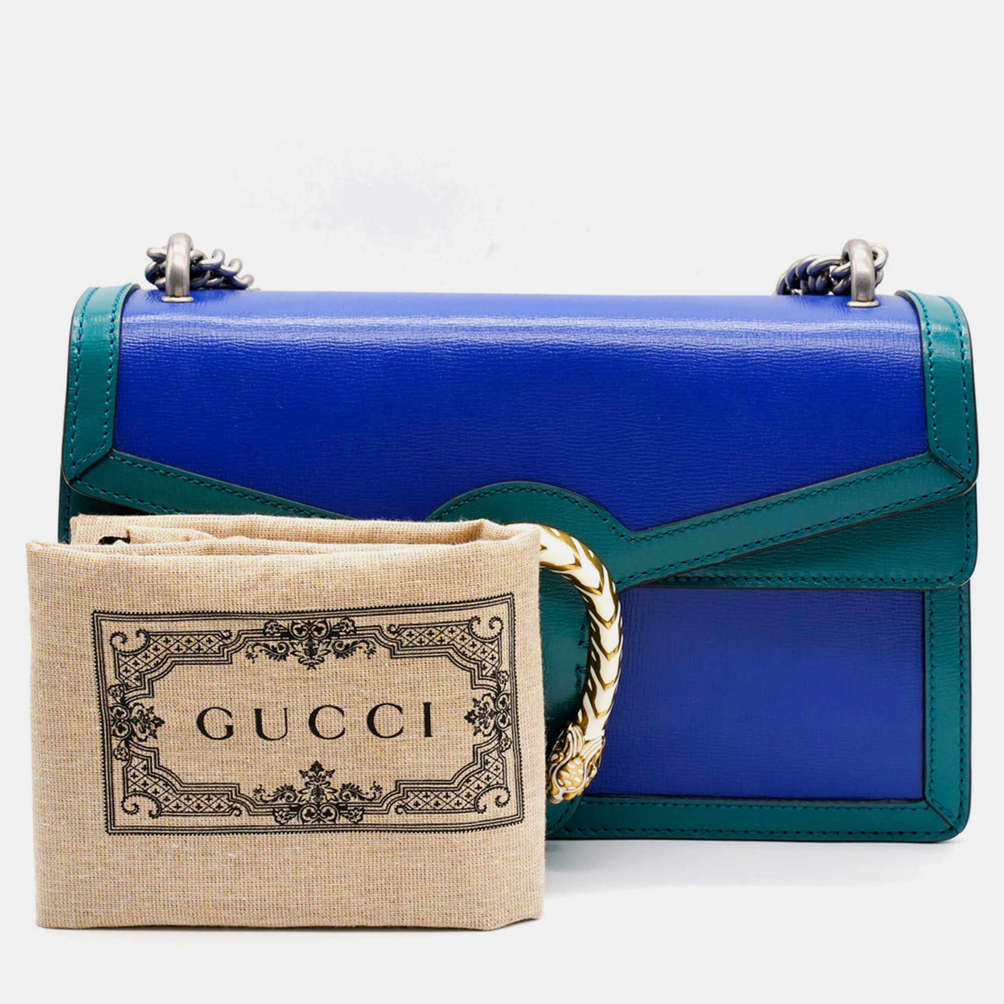 Gucci Blue/Green Leather Small Dionysus Shoulder Bag