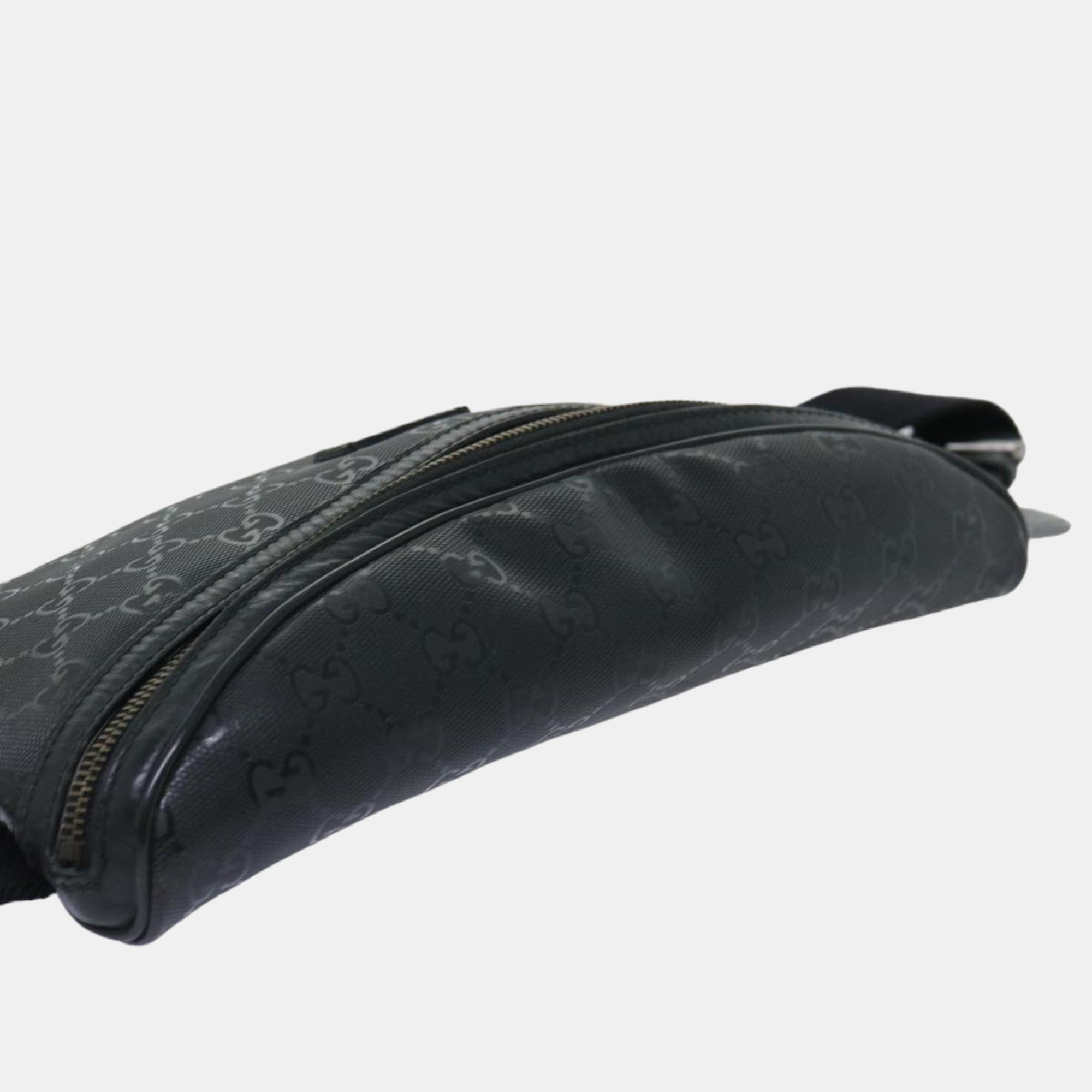Gucci Black PVC GG Imprimé Belt Bag