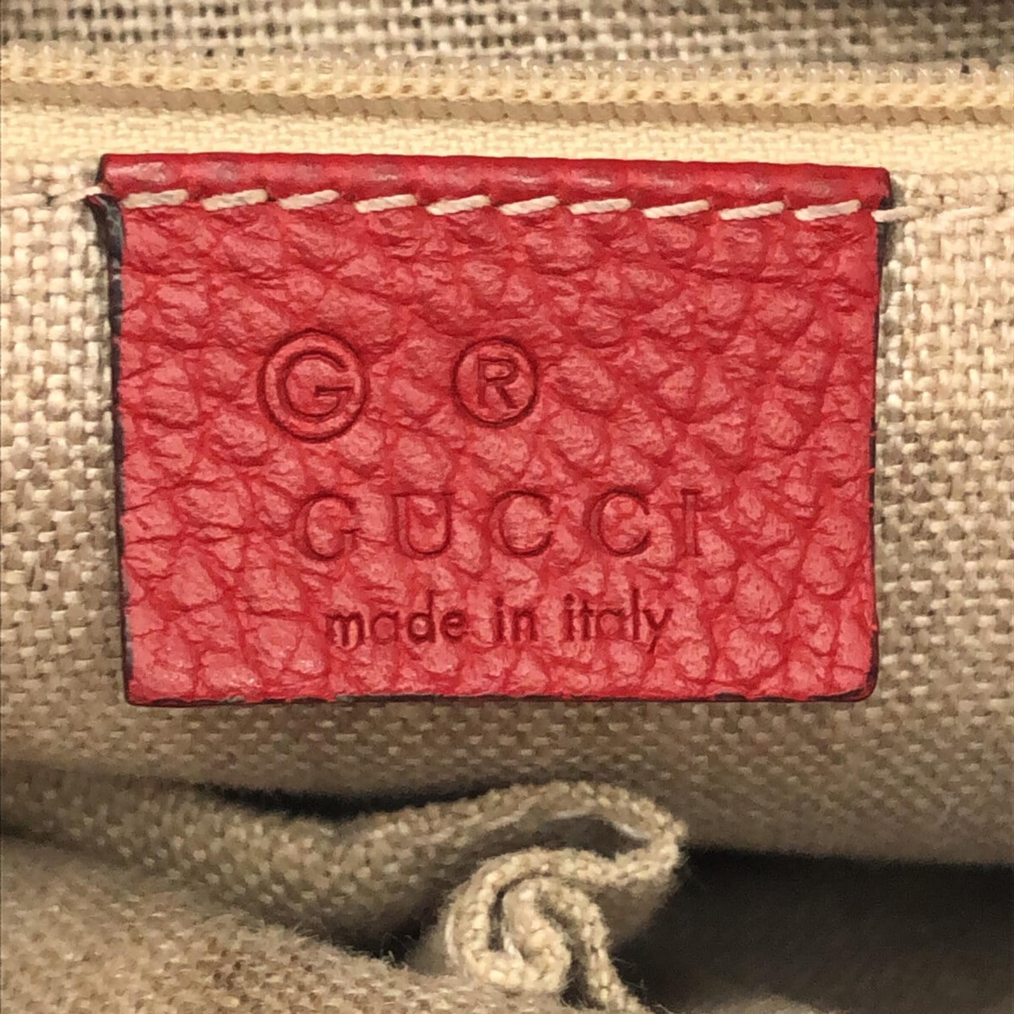 Gucci Pink Leather And Canvas Small Bree Tote Bag
