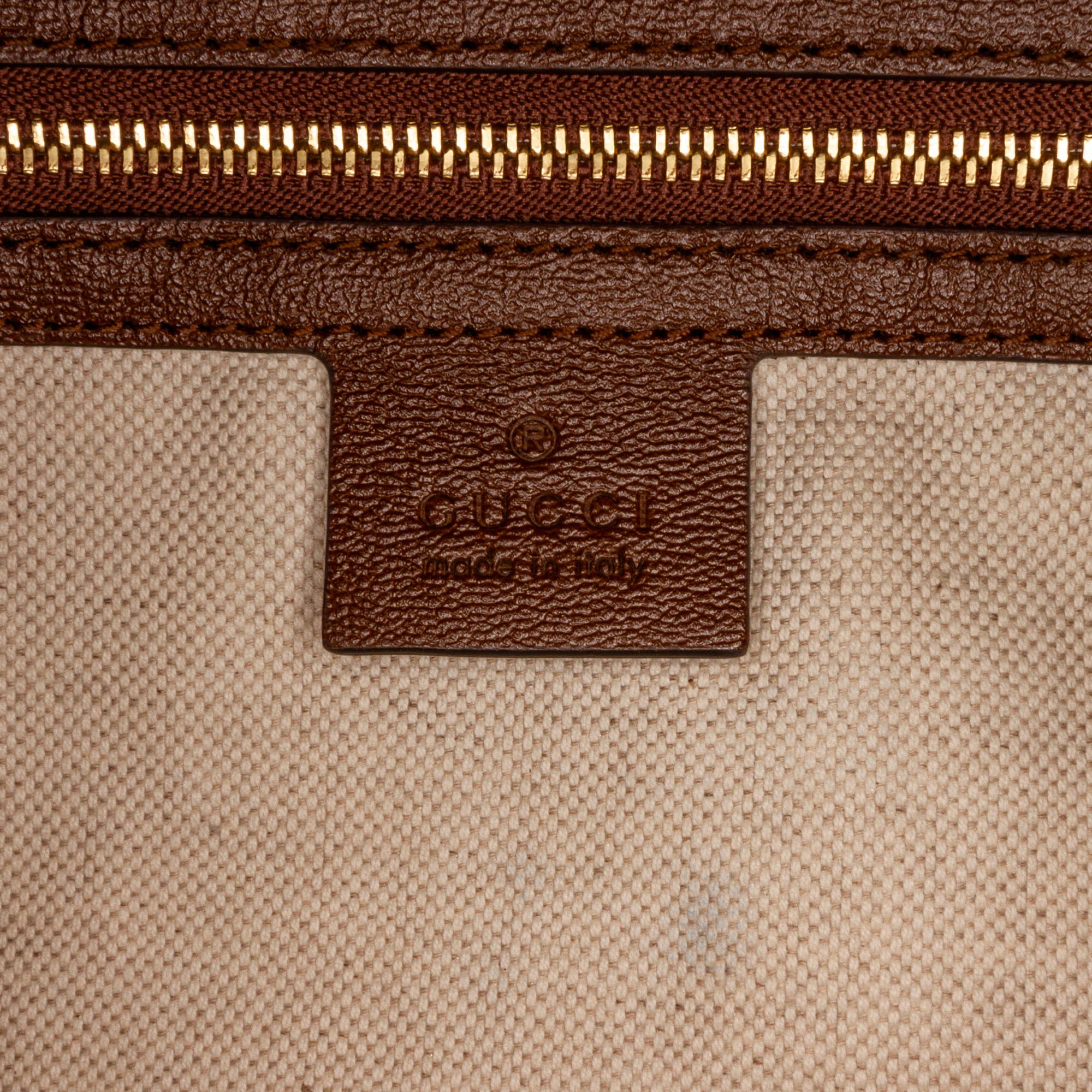 Gucci Brown Large GG Canvas 1955 Horsebit Chain Tote
