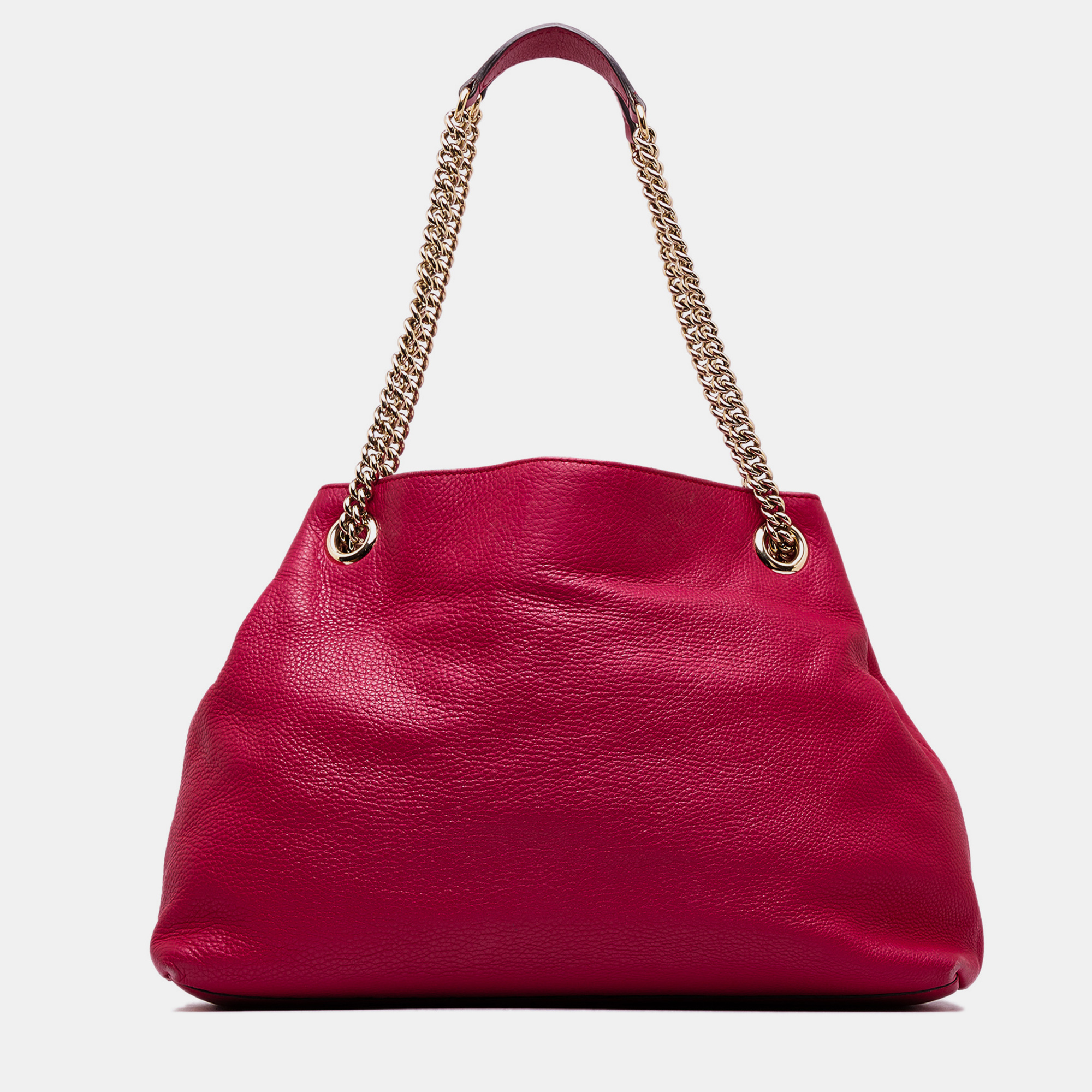 Gucci Hot Pink Leather Soho Chain Tote