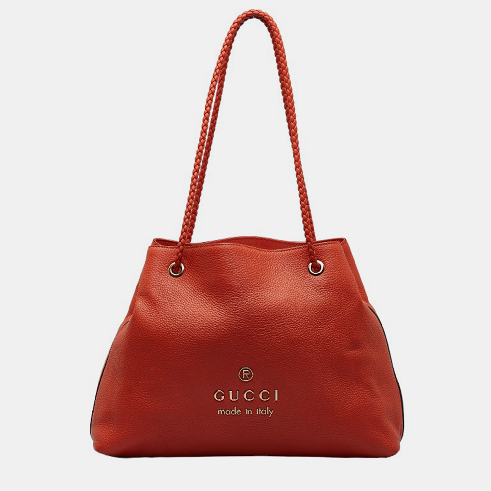 Gucci Red Leather Tote Bag