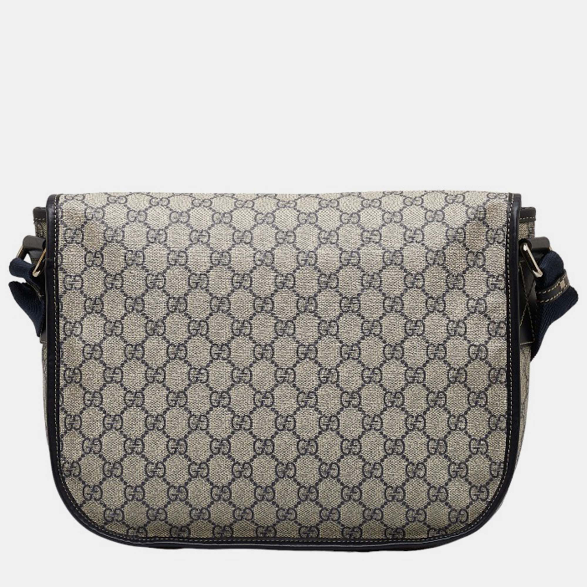 Gucci Brown GG Supreme Canvas Crossbody Bag