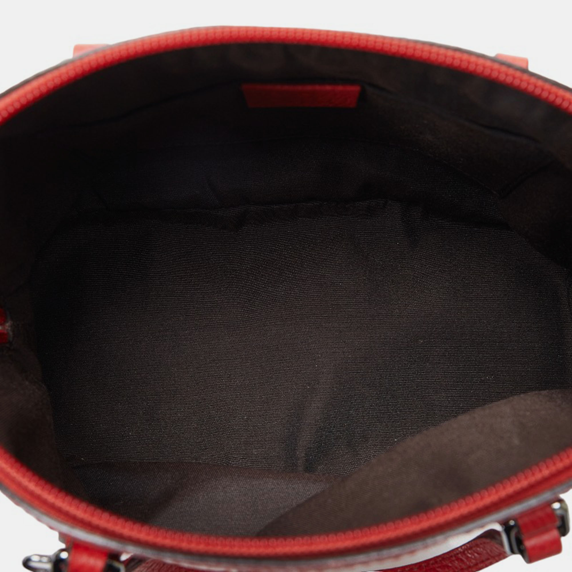 Gucci Red Leather Mini Dome Handbag