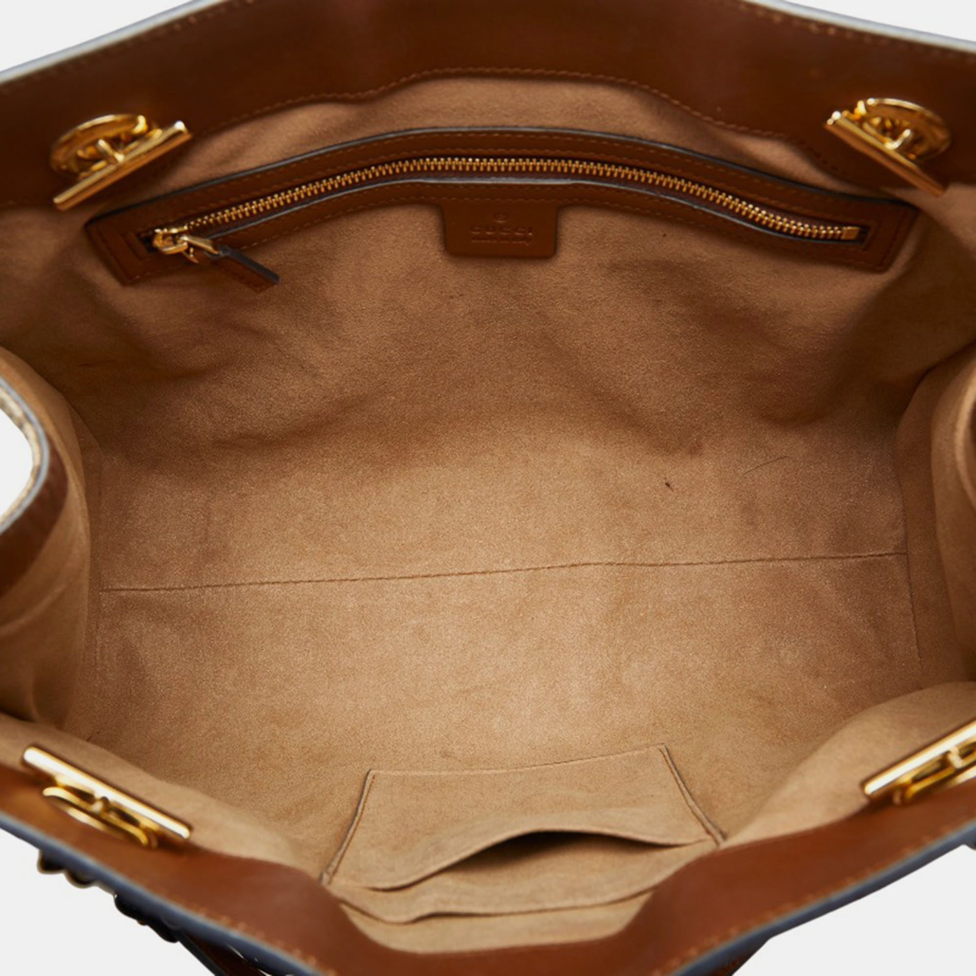 Gucci Brown Canvas Medium GG Supreme Padlock Shoulder Bag