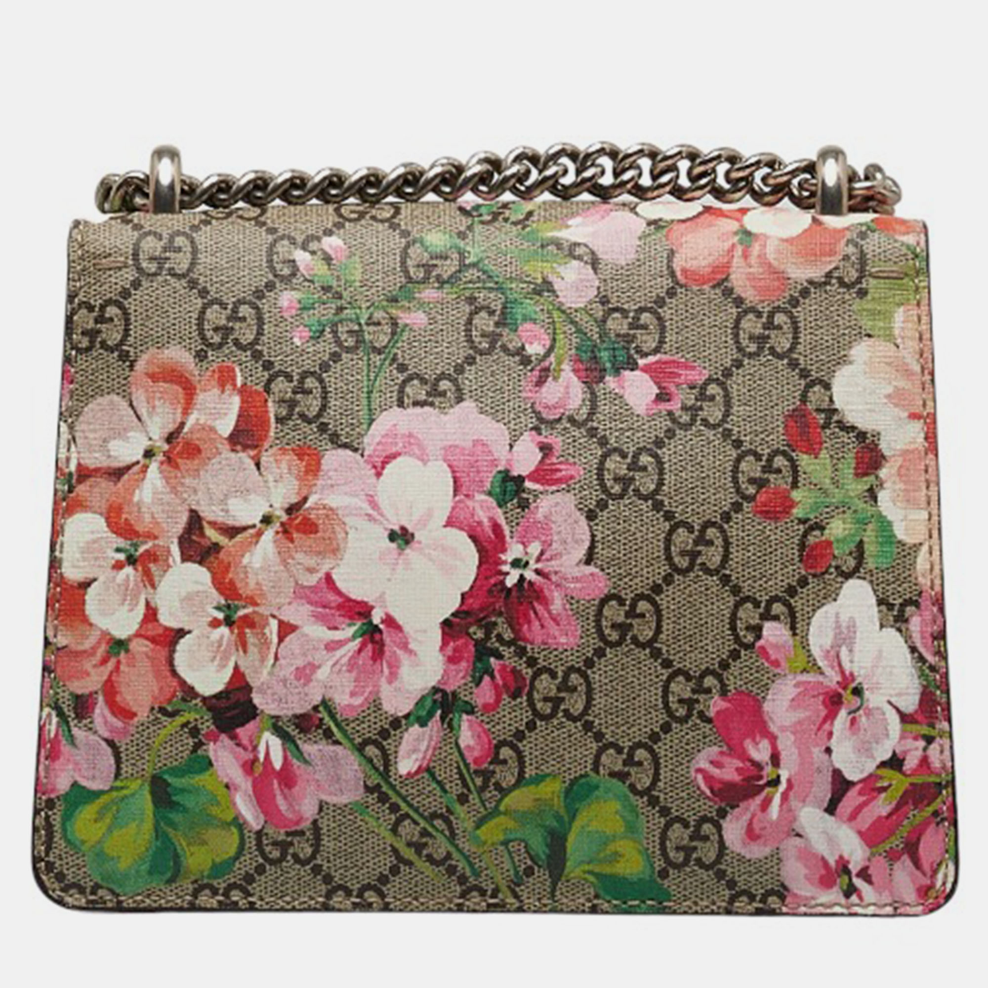 Gucci Brown Canvas Mini GG Supreme Blooms Dionysus Shoulder Bag
