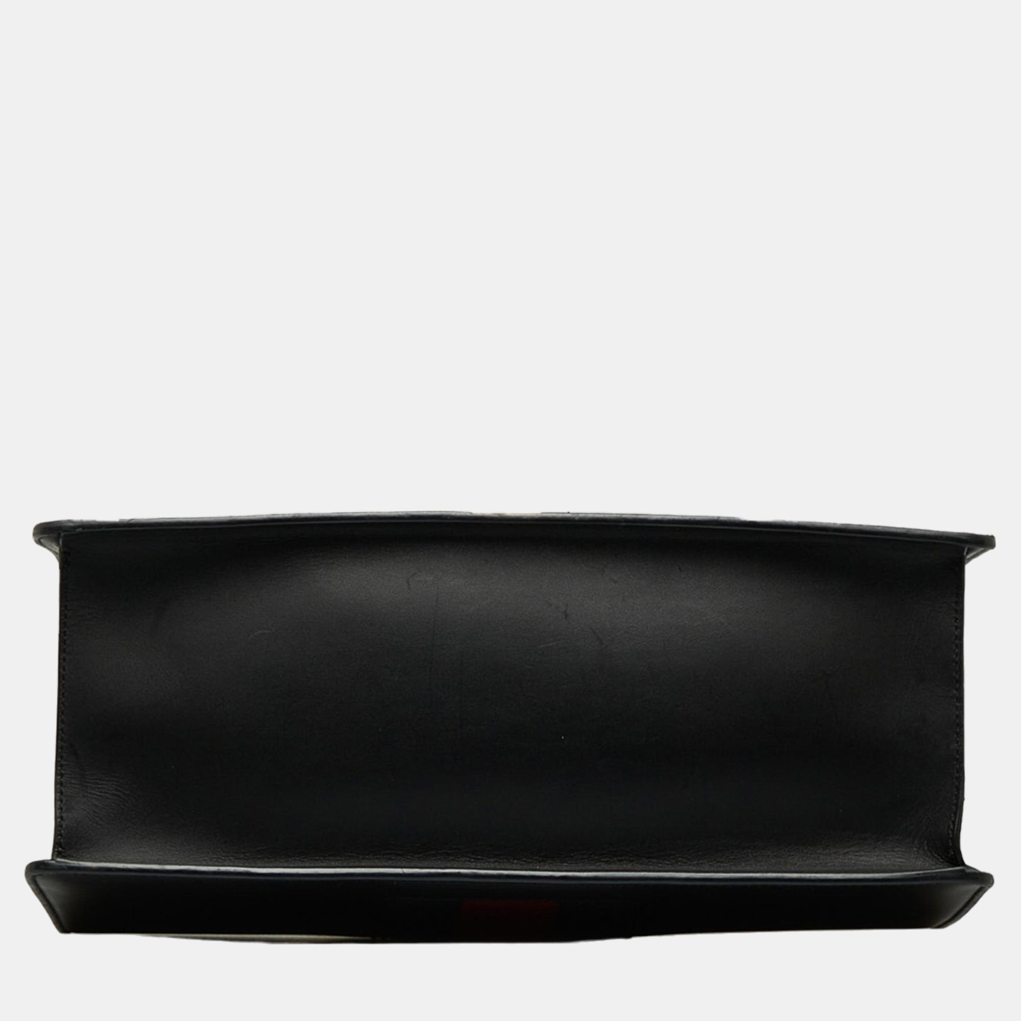 Gucci Black Medium Sylvie Top Handle Bag
