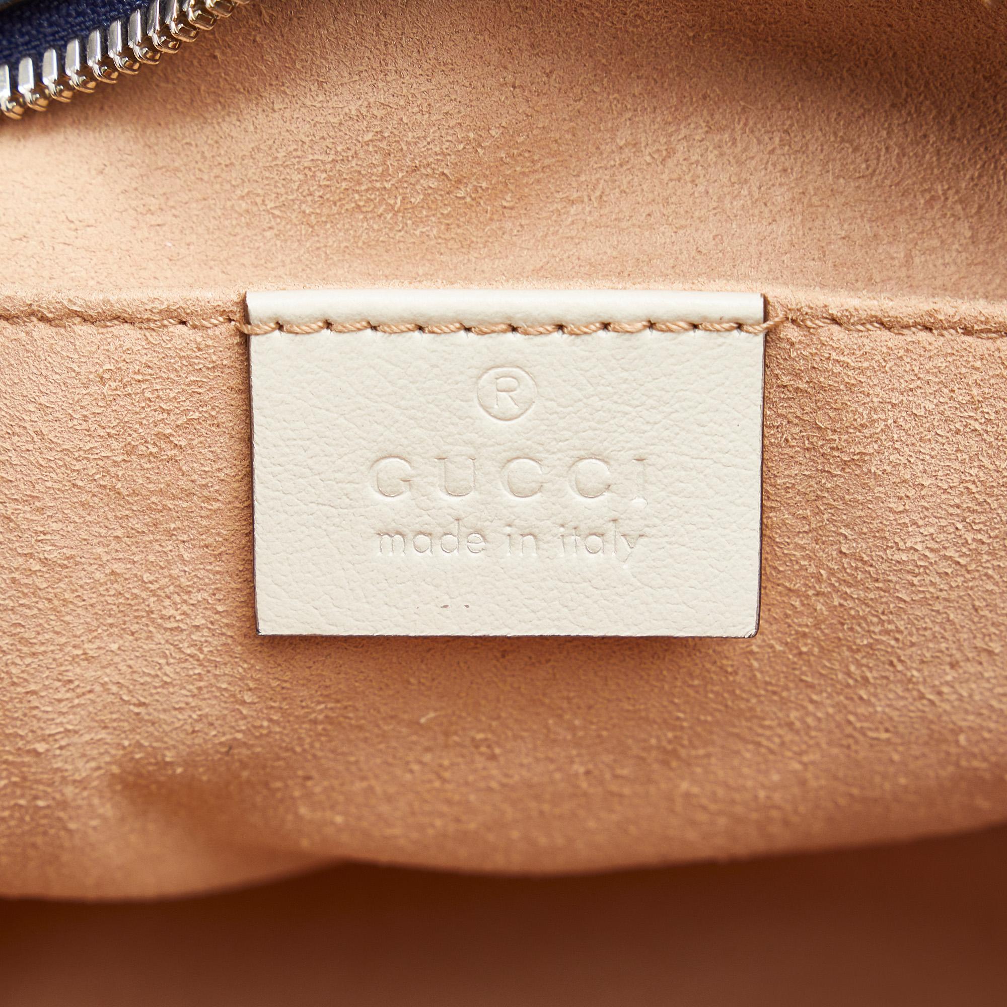 Gucci Blue Small GG Marmont Torchon Crossbody Bag